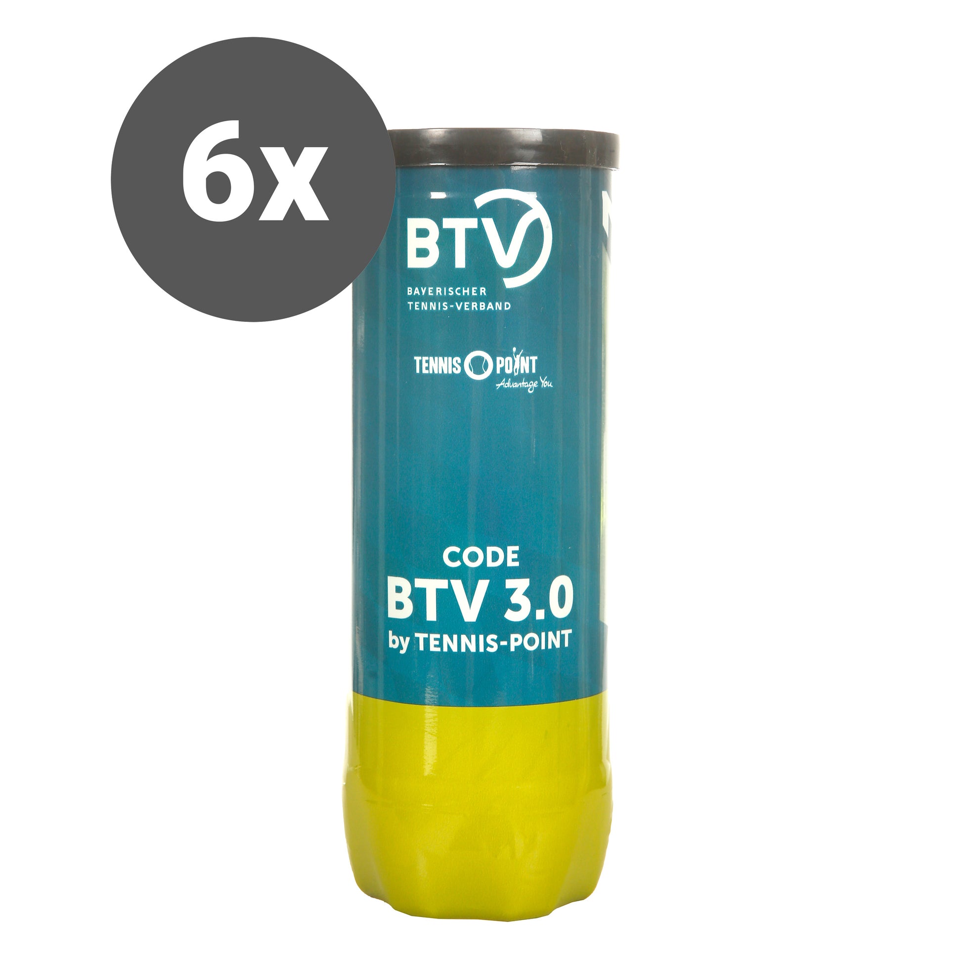BTV Bote de 3 pelotas Spieltagspaket 6x Code BTV 3.0 by Tennis Point