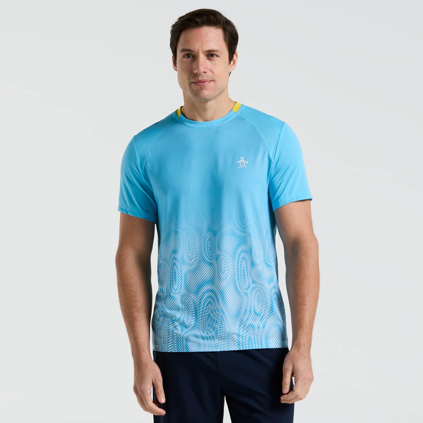Original Penguin Performance Ombre Camiseta De Manga Corta Hombres-Azul Claro