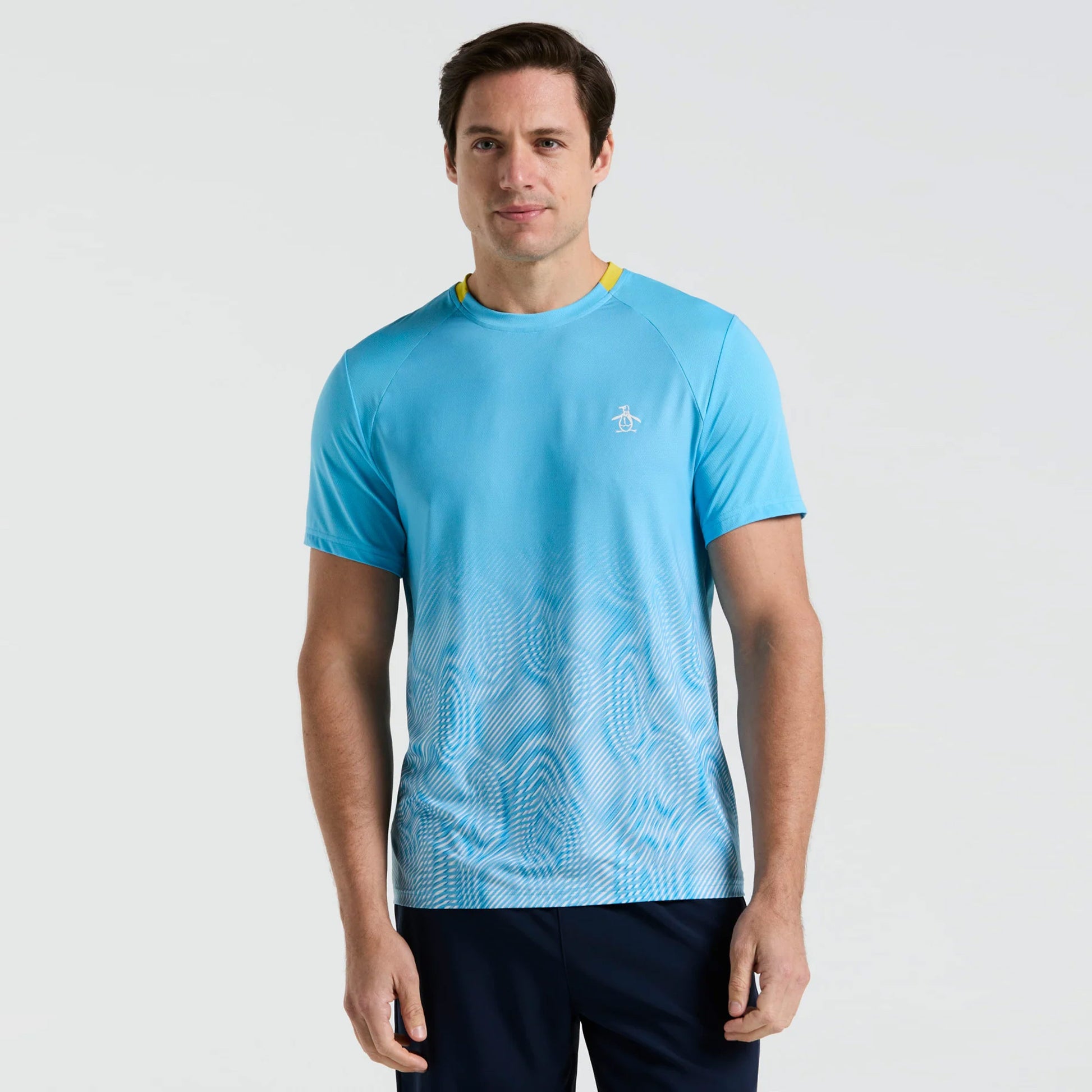 Original Penguin Performance Ombre Camiseta De Manga Corta Hombres-Azul Claro