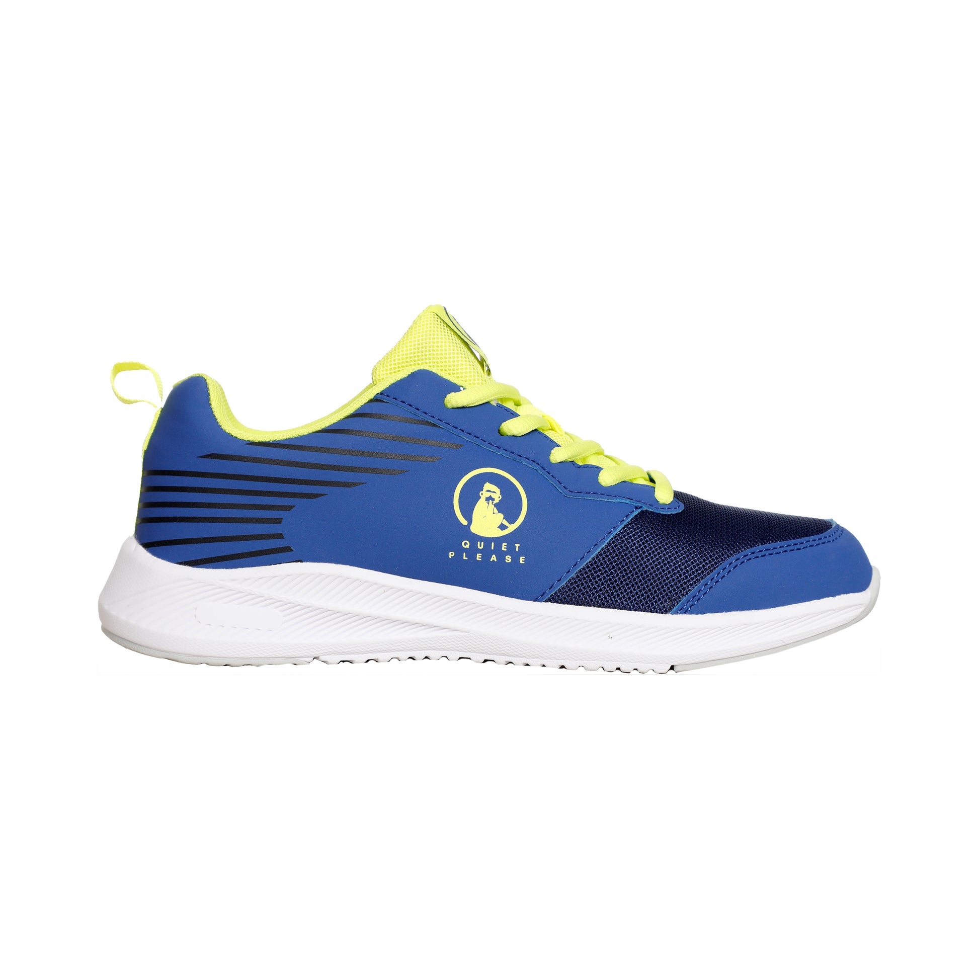 Quiet Please Courtstyler Lace Up Zapatilla Todas Las Superficies Niños-Azul,Amarillo