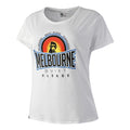 Melbourne Sunrise Camiseta De Manga Corta Mujeres-Blanco,Multicolor