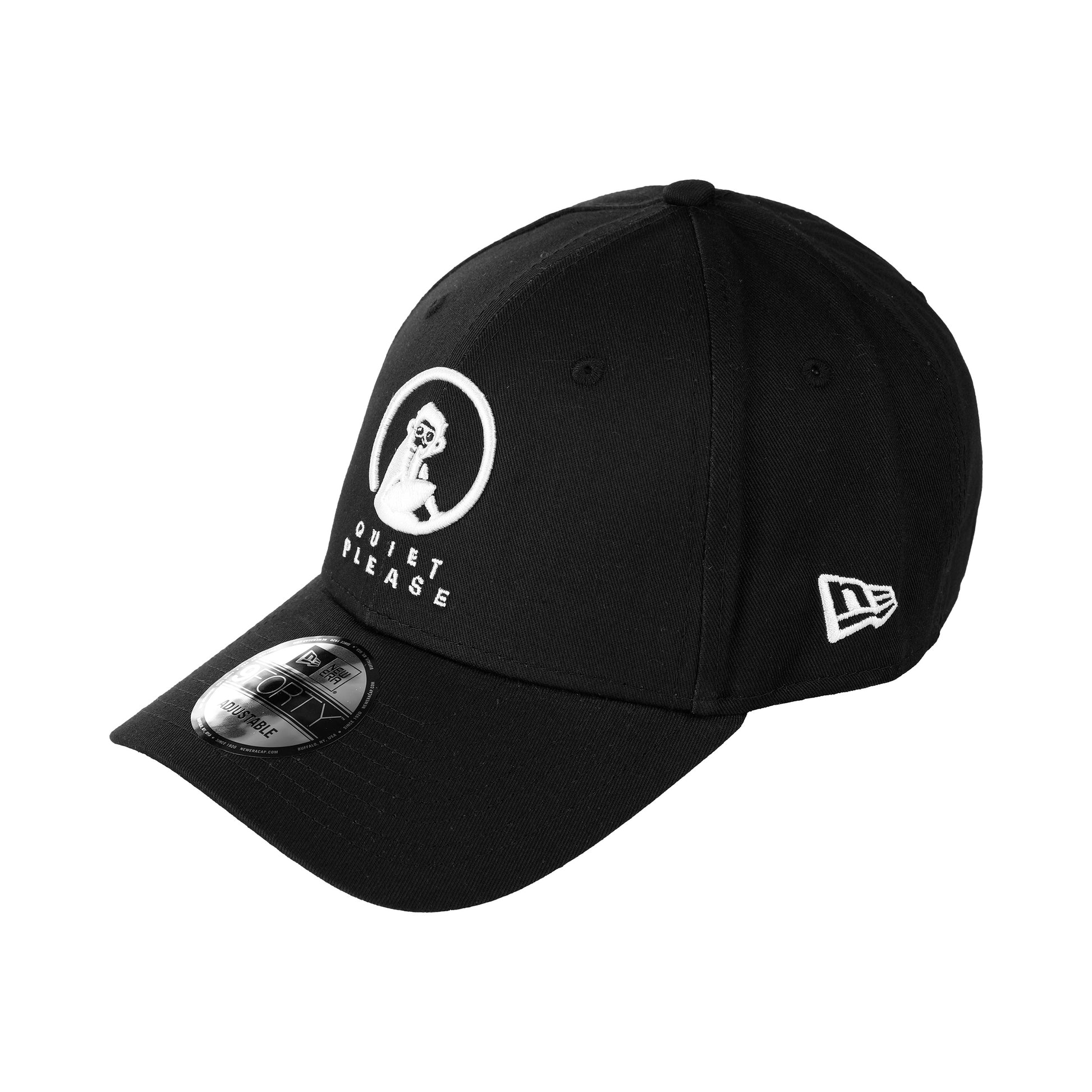 Quiet Please New Era 9FORTY Gorra-Negro,Blanco