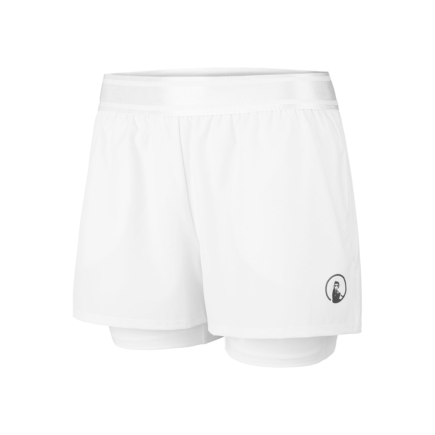 Quiet Please Point 2in1 Shorts Mujeres-Blanco