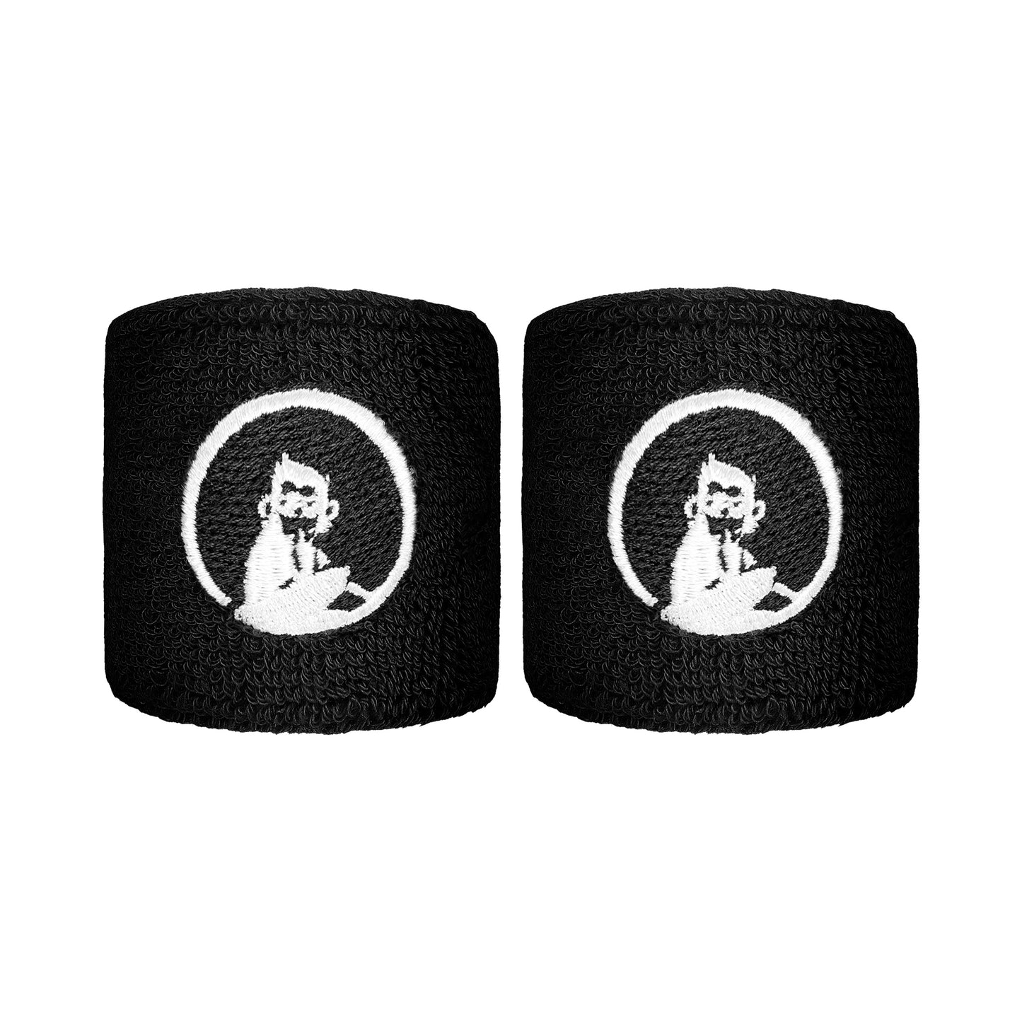 Quiet Please Cinta para sudor Pack de 2 corto - negro