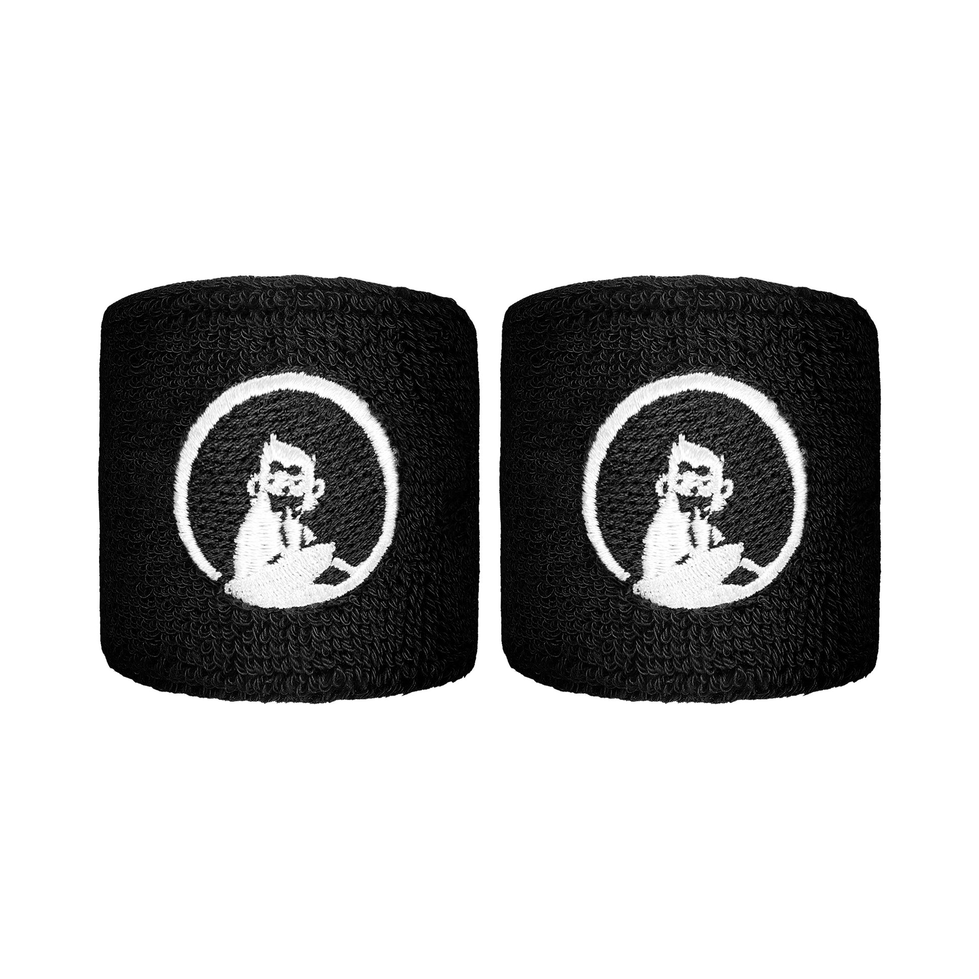 Quiet Please Cinta para sudor Pack de 2 corto - negro