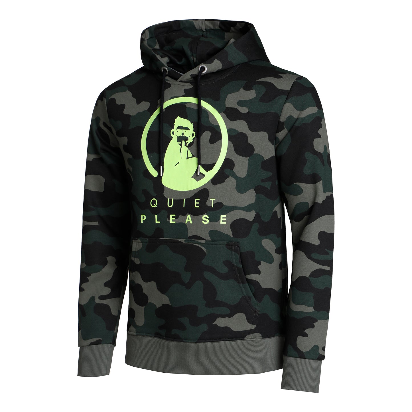 Quiet Please Advantage Logo Sudadera con capucha Hombres - caqui, oliva