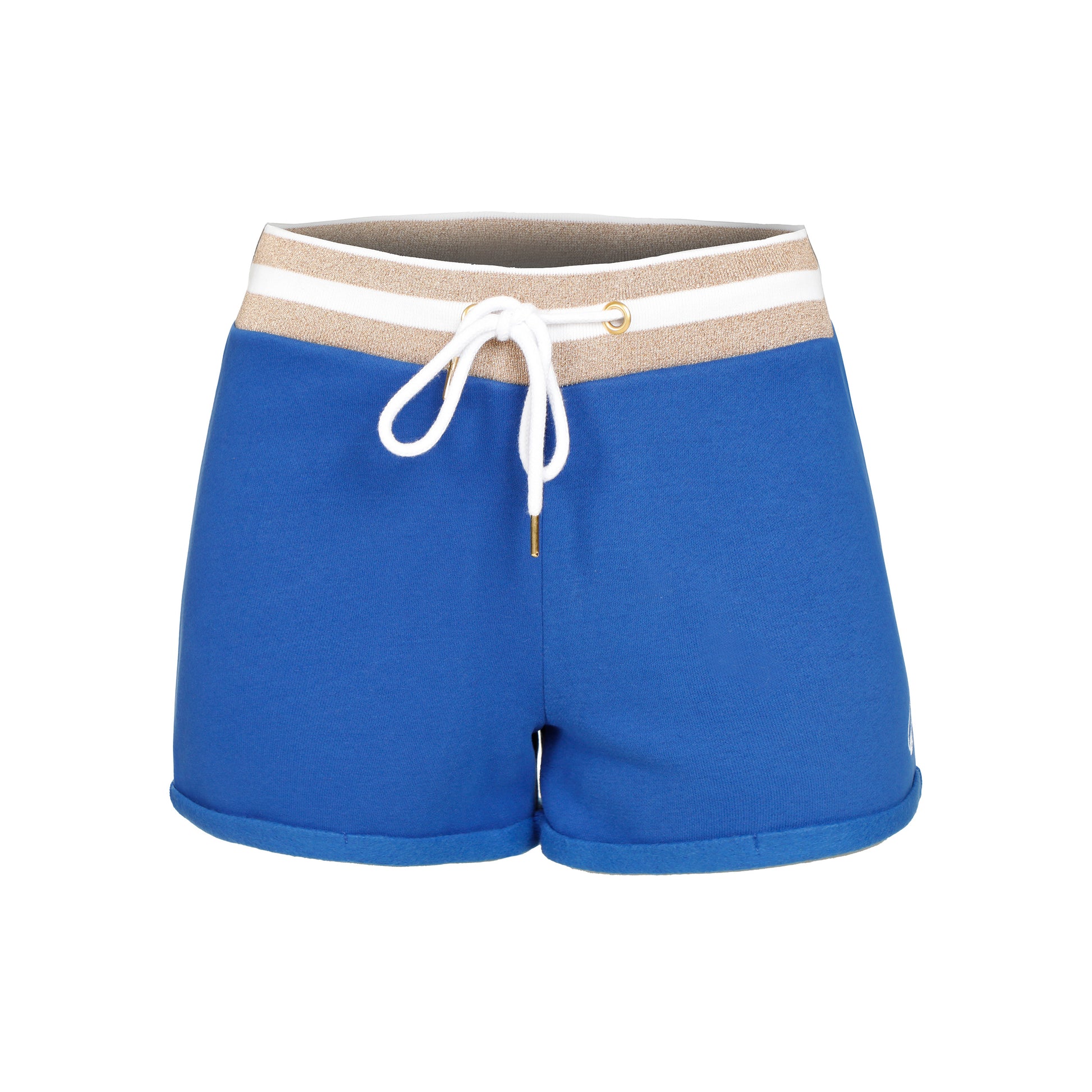 Quiet Please Retro Stripe Shorts Mujeres - azul, multicolor