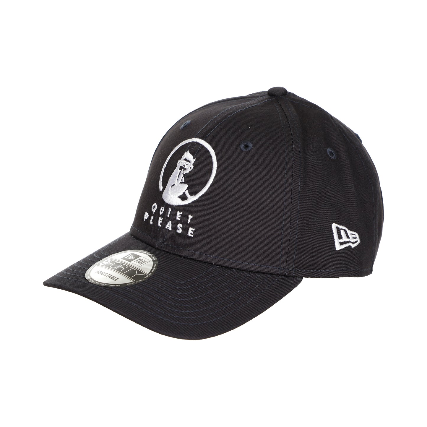 Quiet Please New Era Core 9 Forty Gorra-Azul Oscuro,Blanco