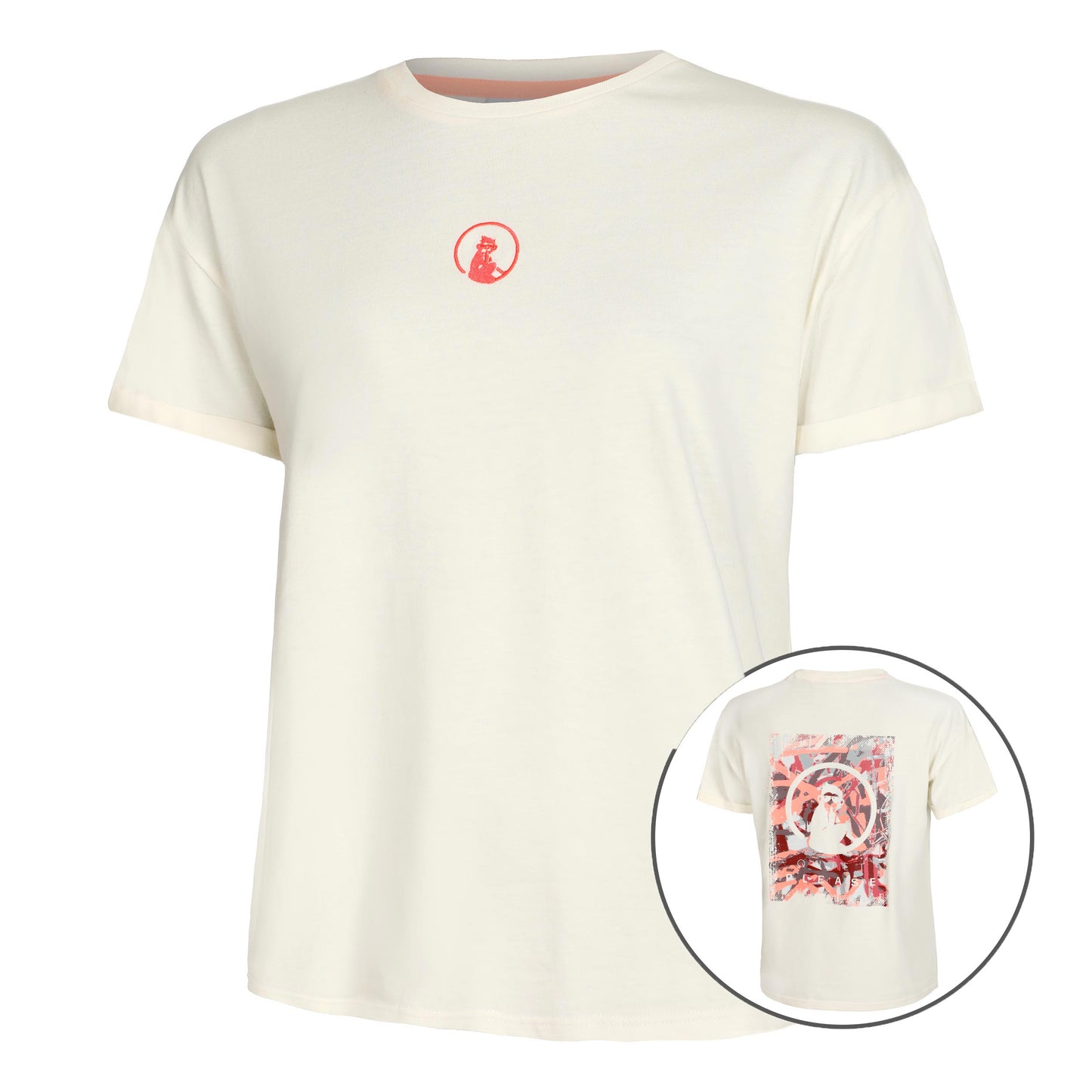 Quiet Please Sketchy Camiseta de manga corta Mujeres - blanco, rojo