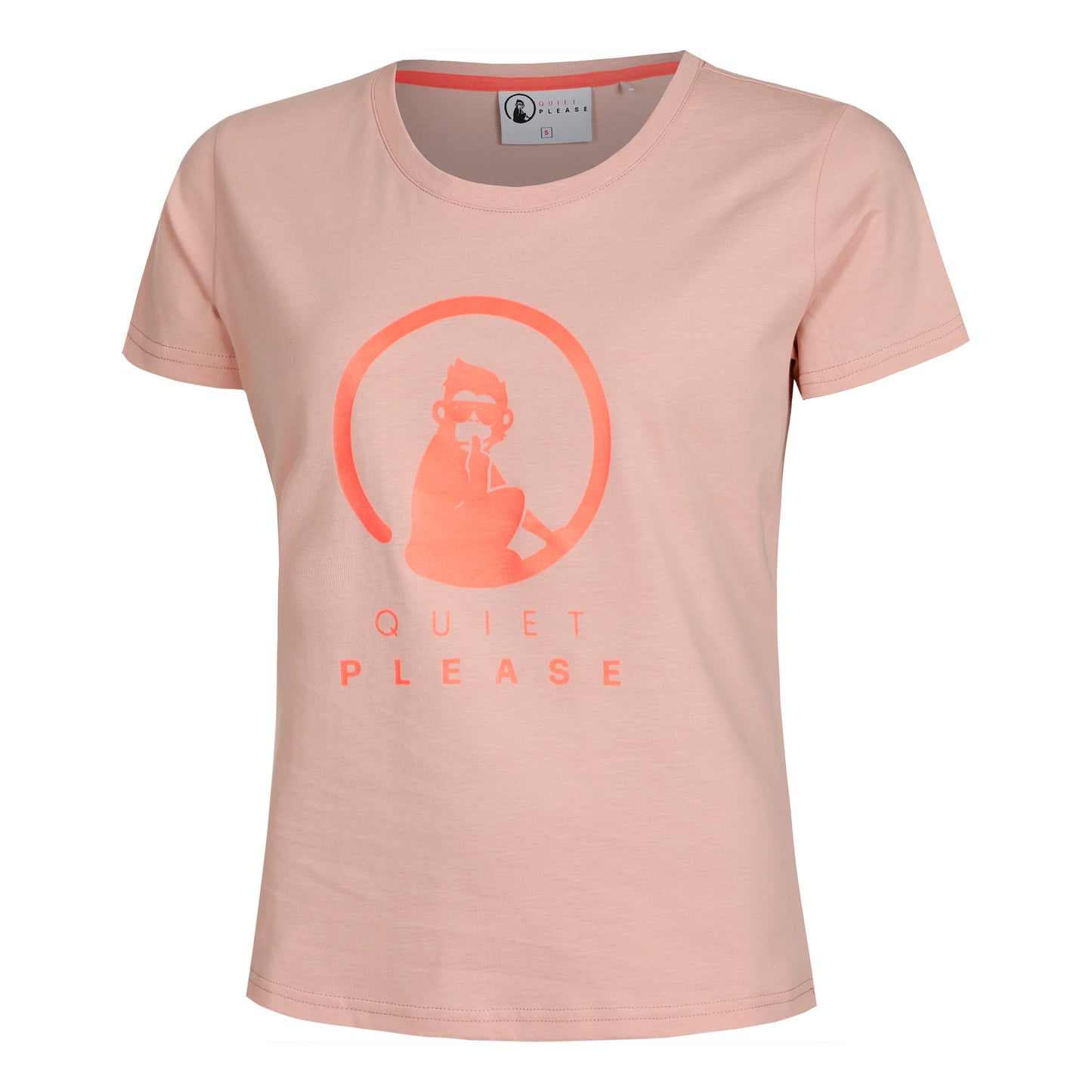 Quiet Please Baseline Camiseta de manga corta Mujeres - rosa viejo, rojo