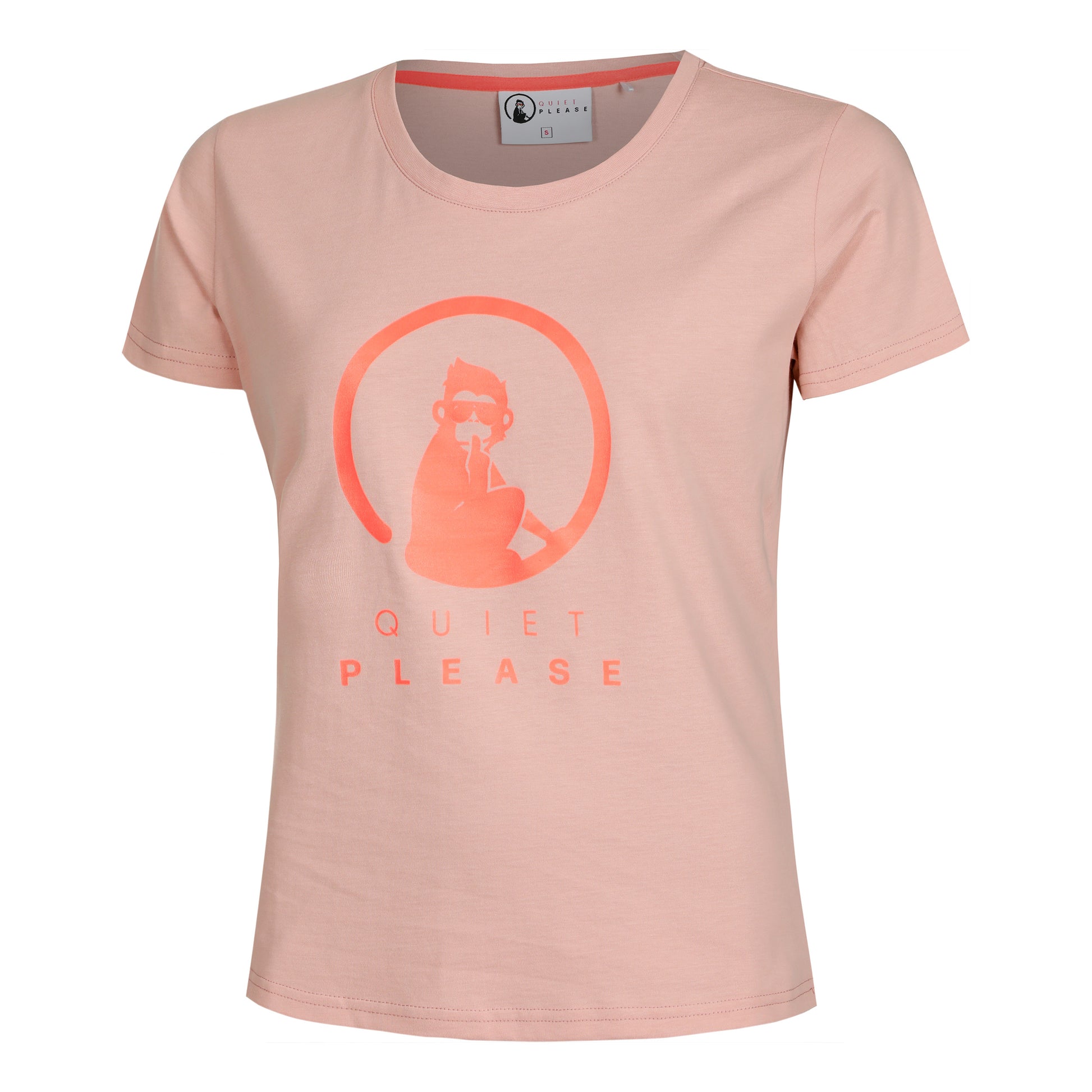 Quiet Please Baseline Camiseta de manga corta Mujeres - rosa viejo, rojo