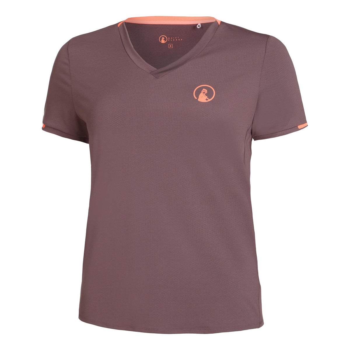 Quiet Please Retriever V-Neck Camiseta de manga corta Mujeres - lila,