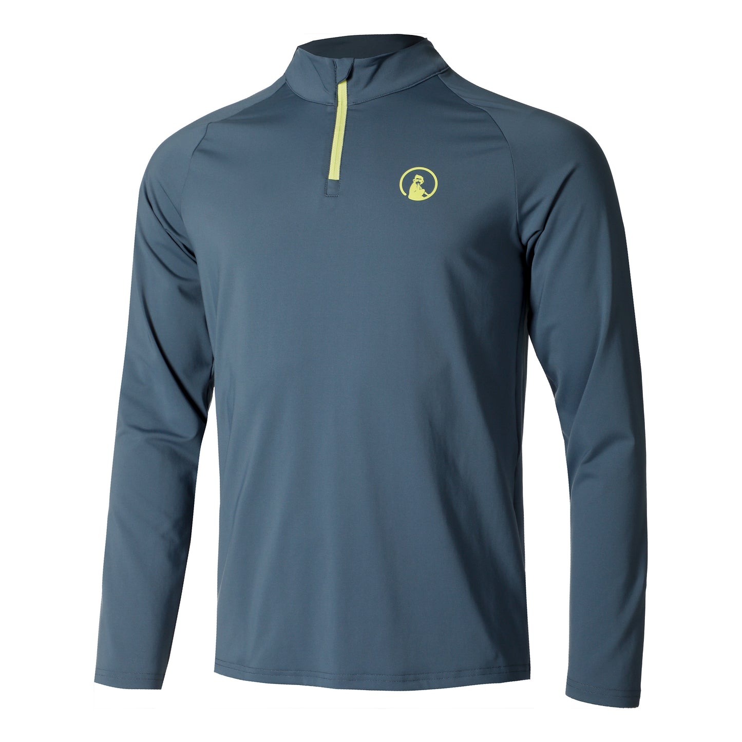 Quiet Please Big Serve 1/4 Zip Camiseta de manga larga Hombres - azul,