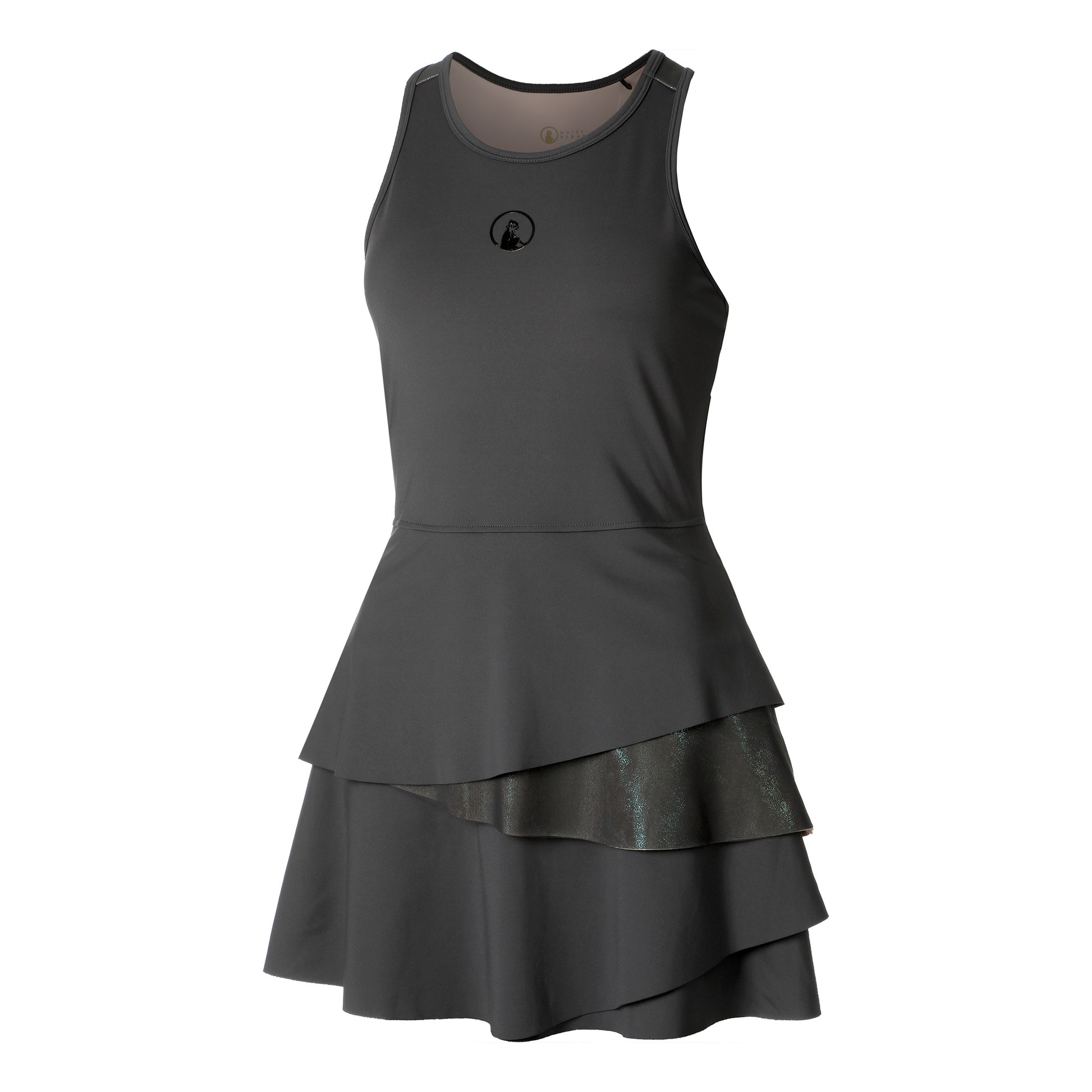 Quiet Please Flounce Vestido Mujeres - antracita,