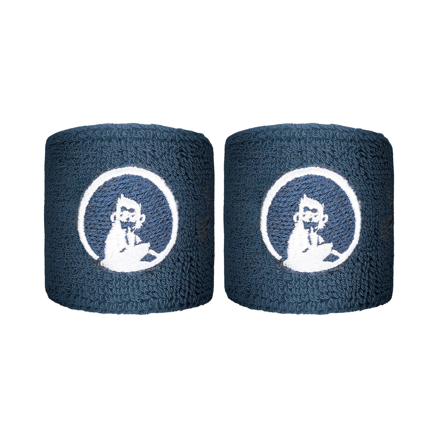 Quiet Please Cinta para sudor Pack de 2 corto - azul-gris, blanco