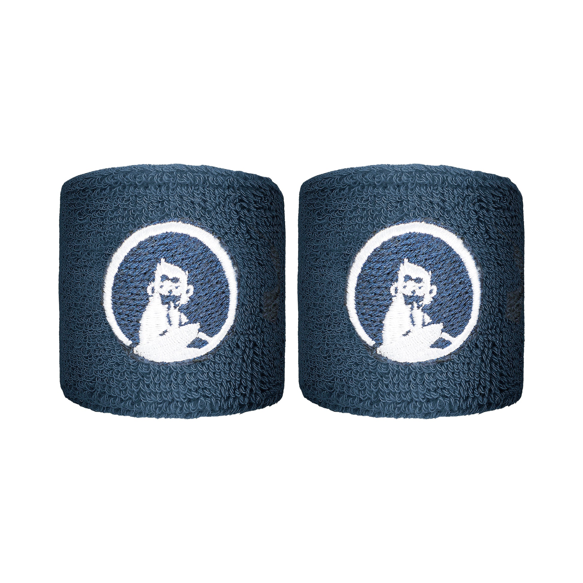 Quiet Please Cinta para sudor Pack de 2 corto - azul-gris, blanco