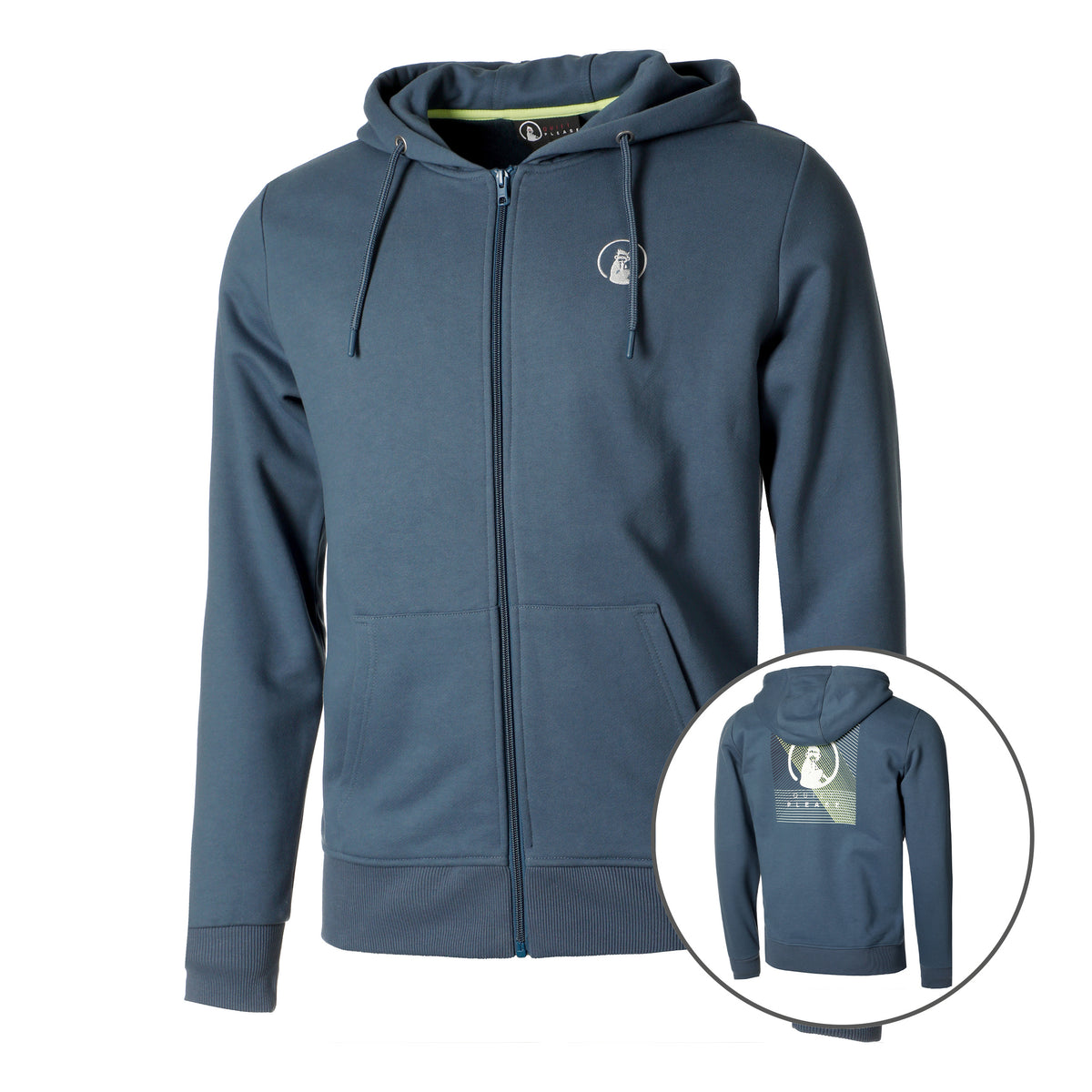 Quiet Please Linear Sudadera con cremallera Hombres - azul,