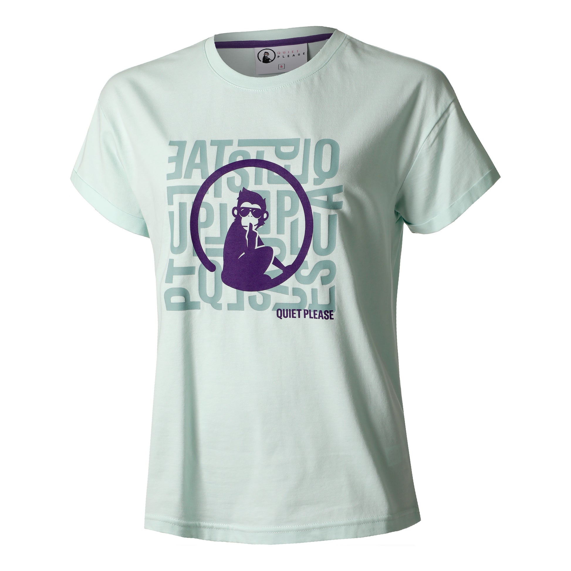 Quiet Please Word Salad Camiseta de manga corta Mujeres - mint,