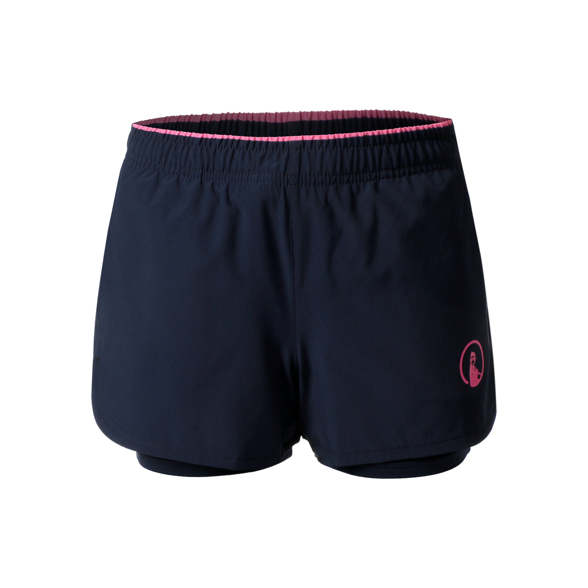 Quiet Please Point 2in1 Shorts Chicas - azul oscuro, rosa