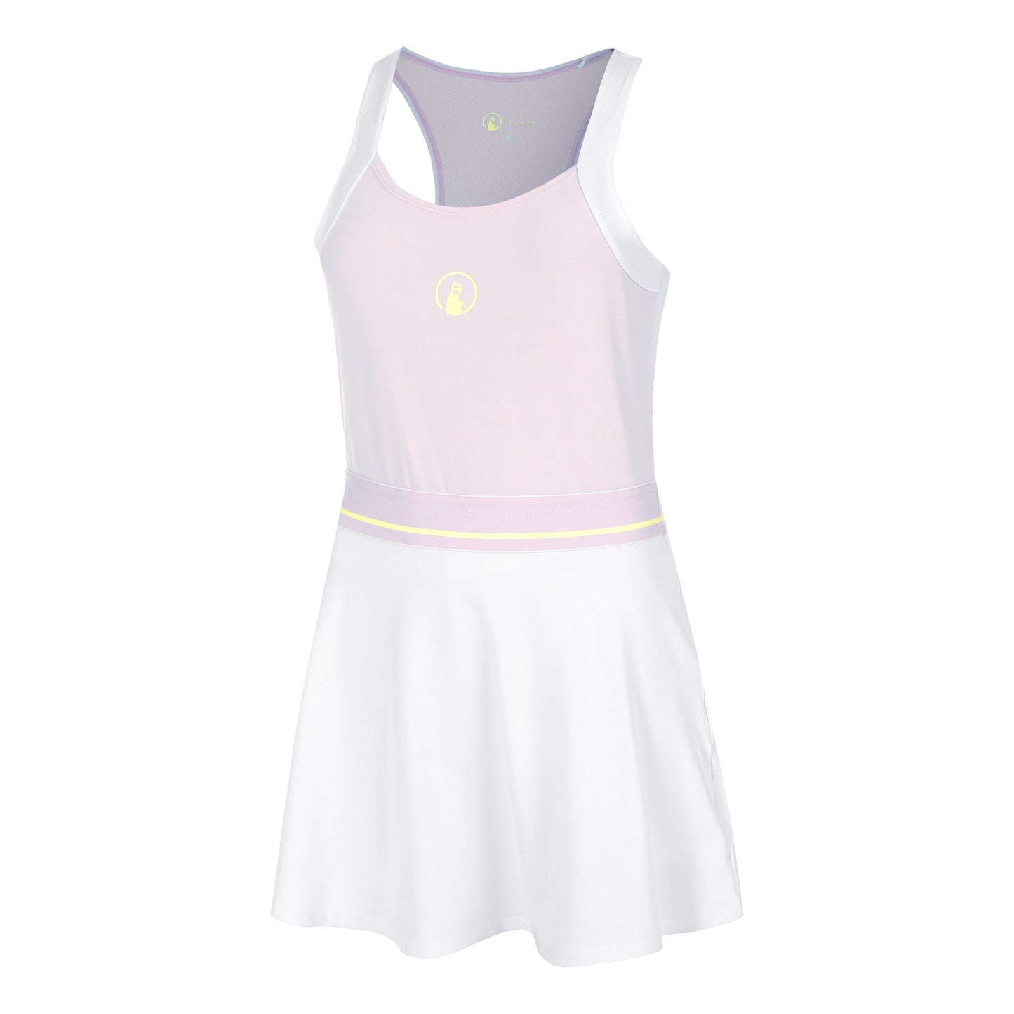Quiet Please Mind Volley Vestido Mujeres-Morado,Blanco