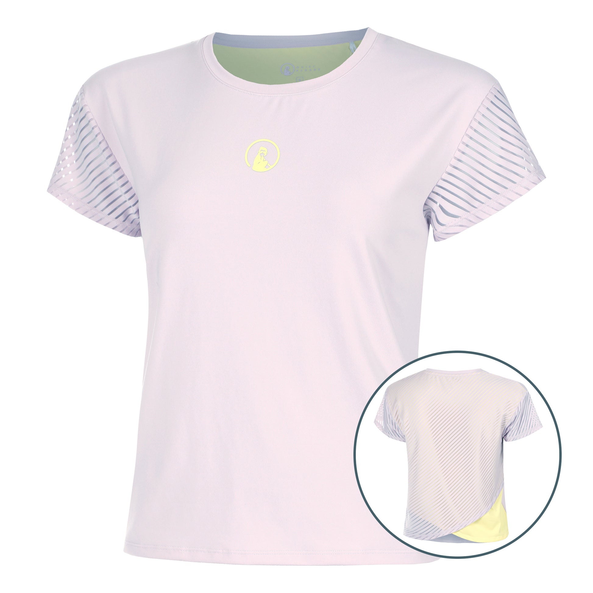 Quiet Please Mind Cross Camiseta De Manga Corta Mujeres-Morado,Amarillo