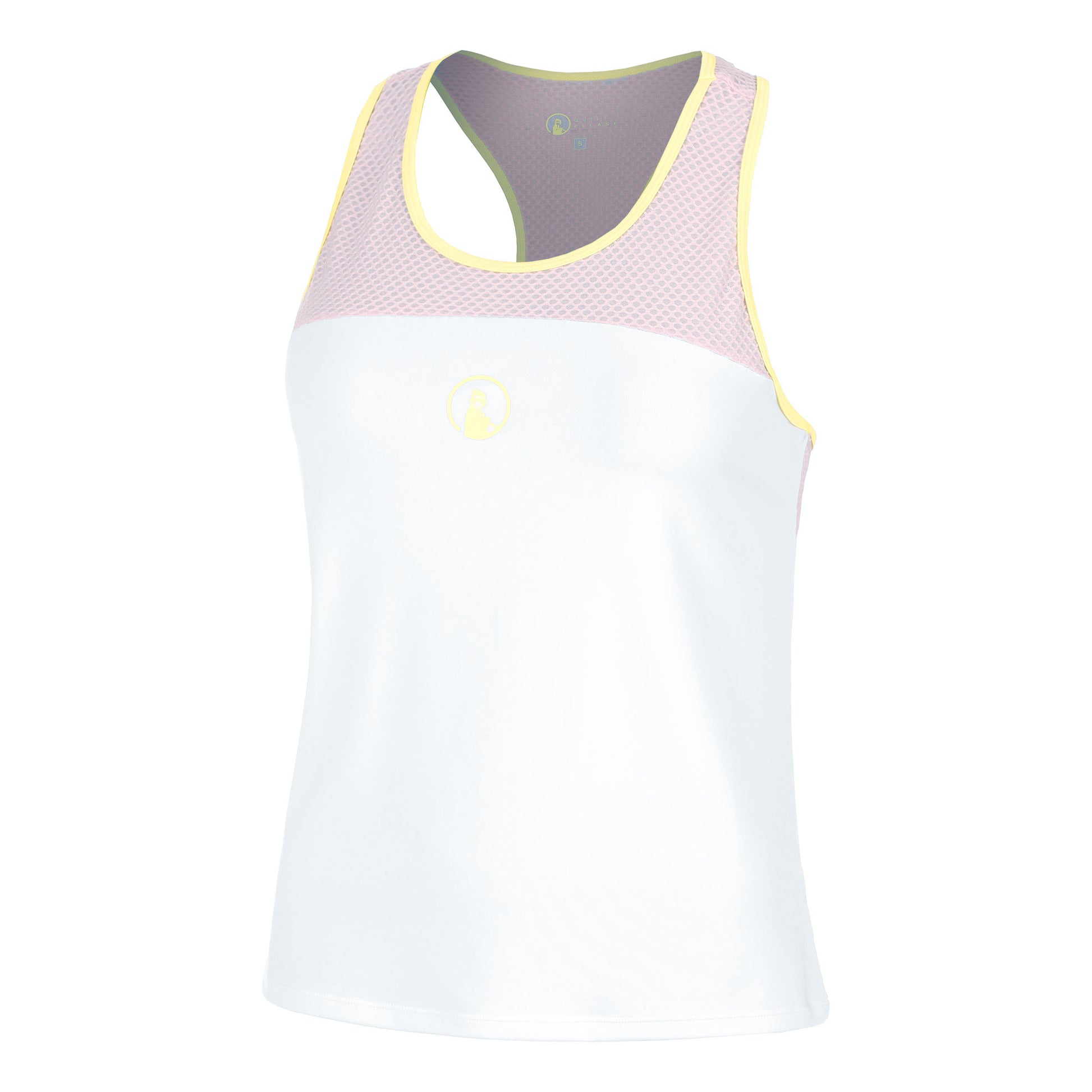 Quiet Please Mind Racerback Camiseta De Tirantes Mujeres-Blanco,Morado