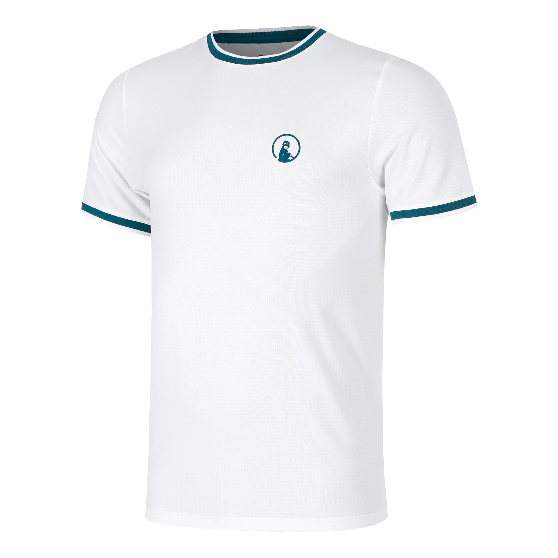 Quiet Please Create Break Ringer Camiseta De Manga Corta Hombres-Blanco,Color Petróleo