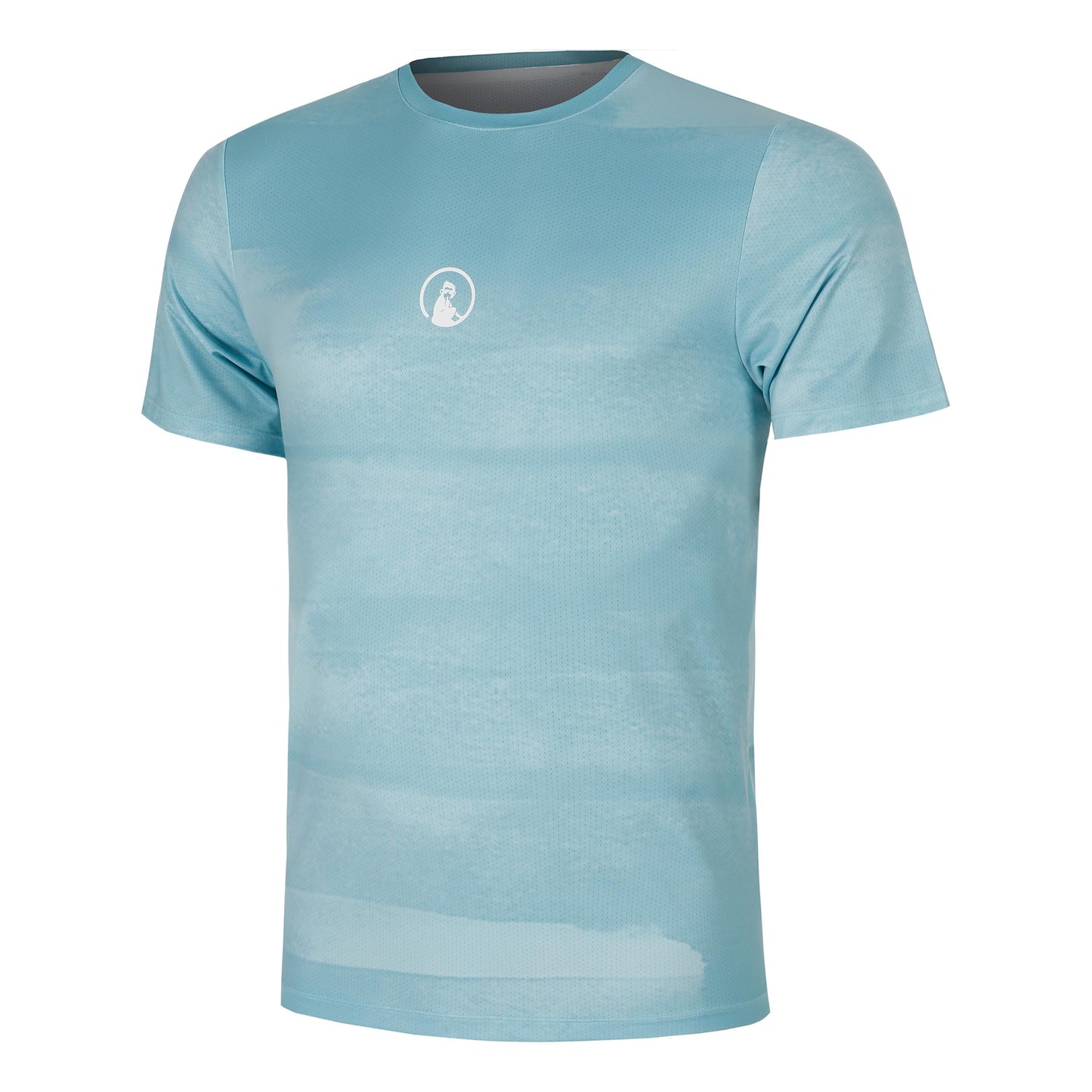 Quiet Please Create Receiver Wipe Camiseta De Manga Corta Hombres-Azul Claro,Blanco