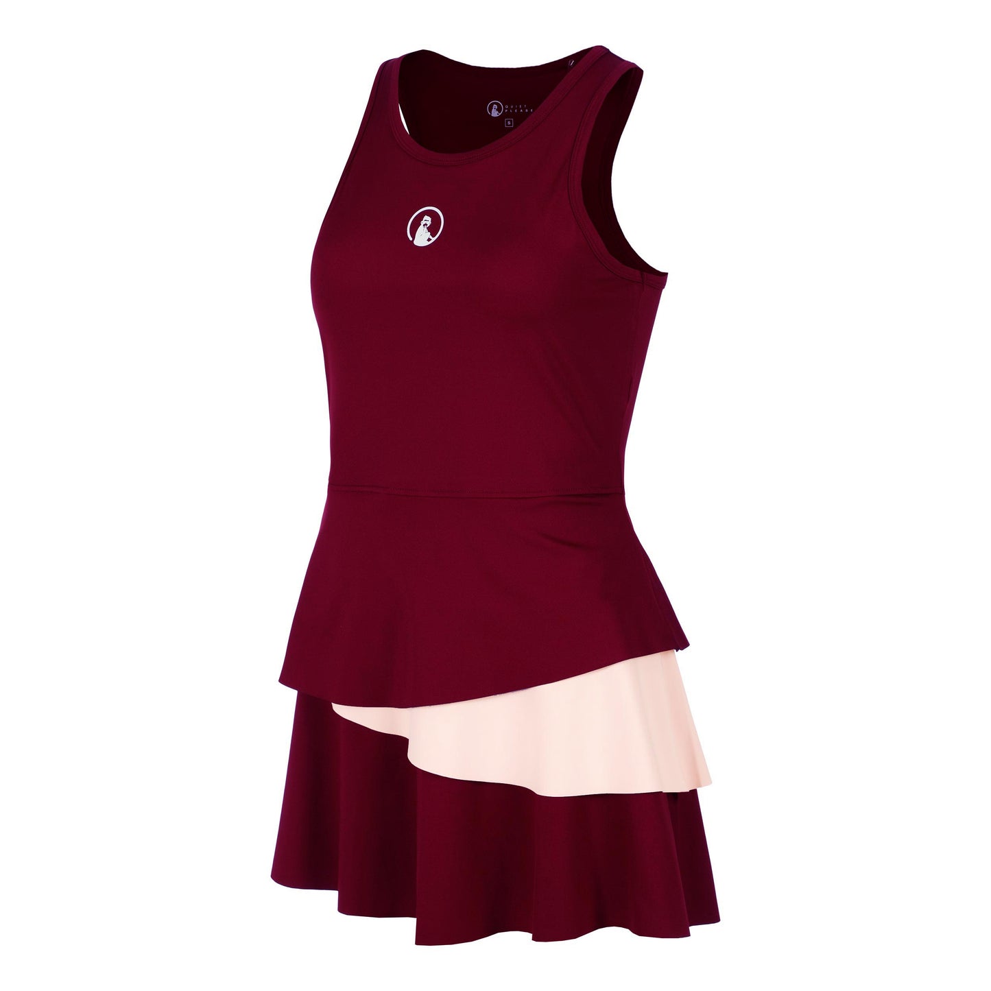 Quiet Please Endlessly Flounce Vestido Mujeres-Rojo Vino,Rosa