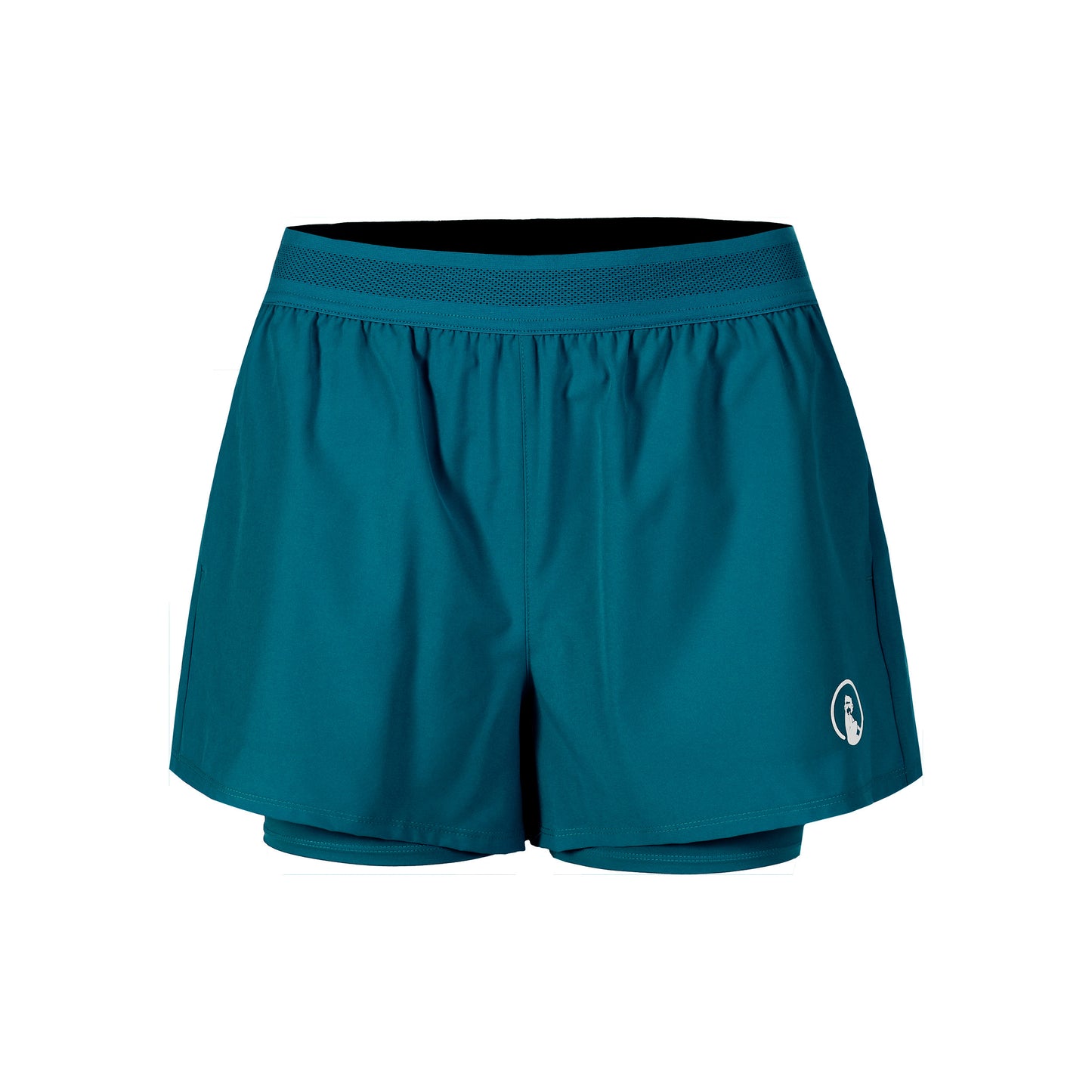 Quiet Please Create Rematch 2in1 Shorts Mujeres-Color Petróleo,Blanco
