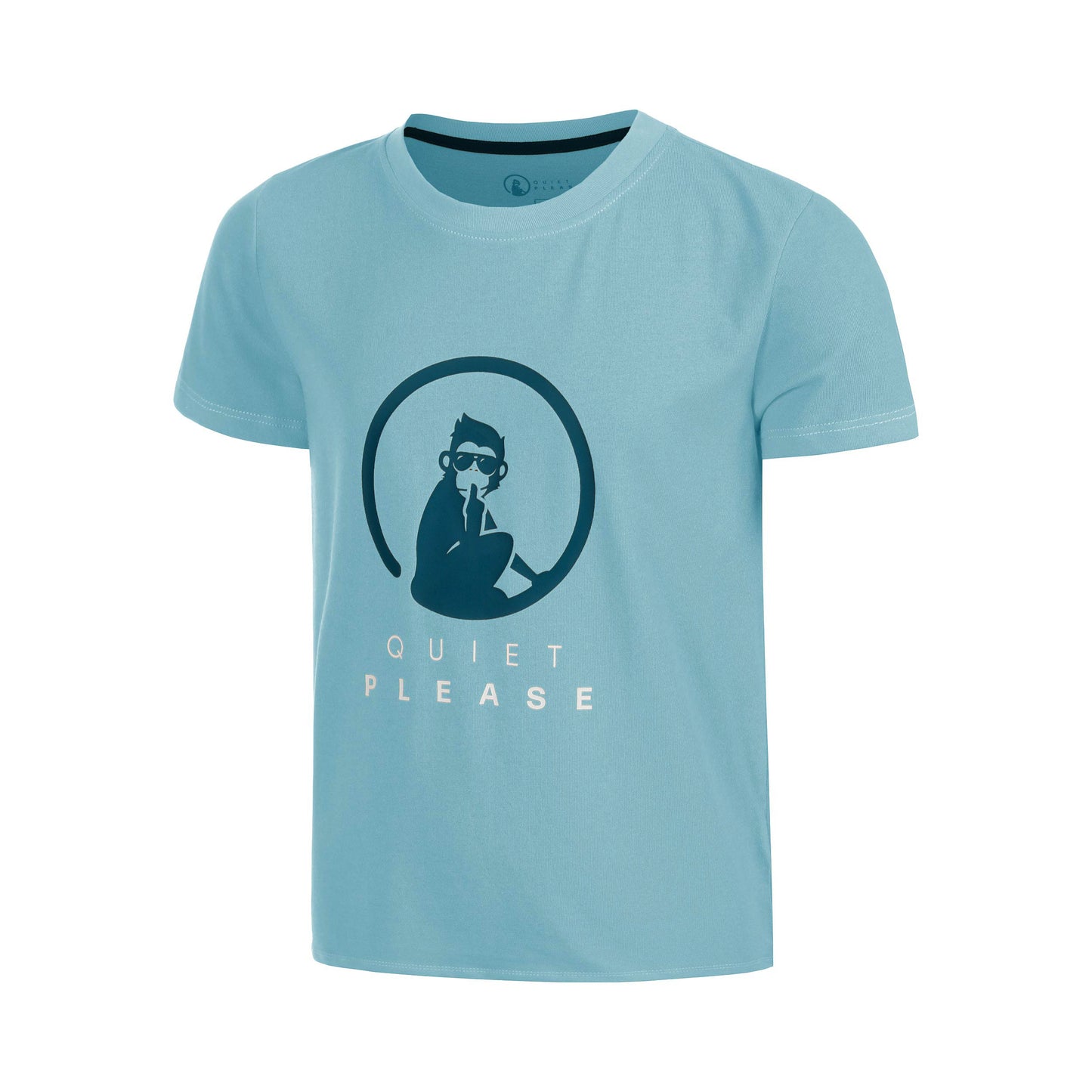 Quiet Please Create Trainings Camiseta De Manga Corta Chicos-Azul Claro,Multicolor