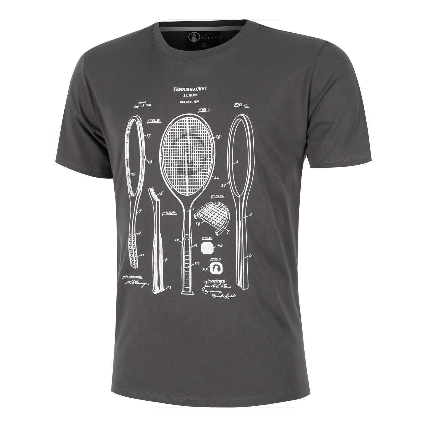 Quiet Please Endlessly Rackitecture Camiseta De Manga Corta Hombres-Antracita,Blanco