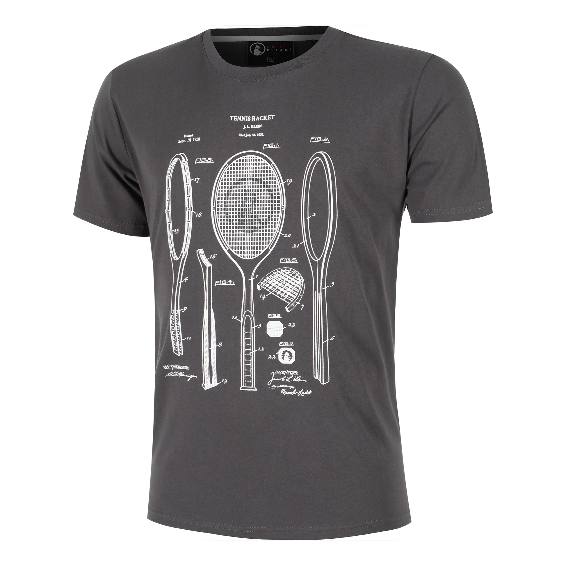 Quiet Please Endlessly Rackitecture Camiseta De Manga Corta Hombres-Antracita,Blanco