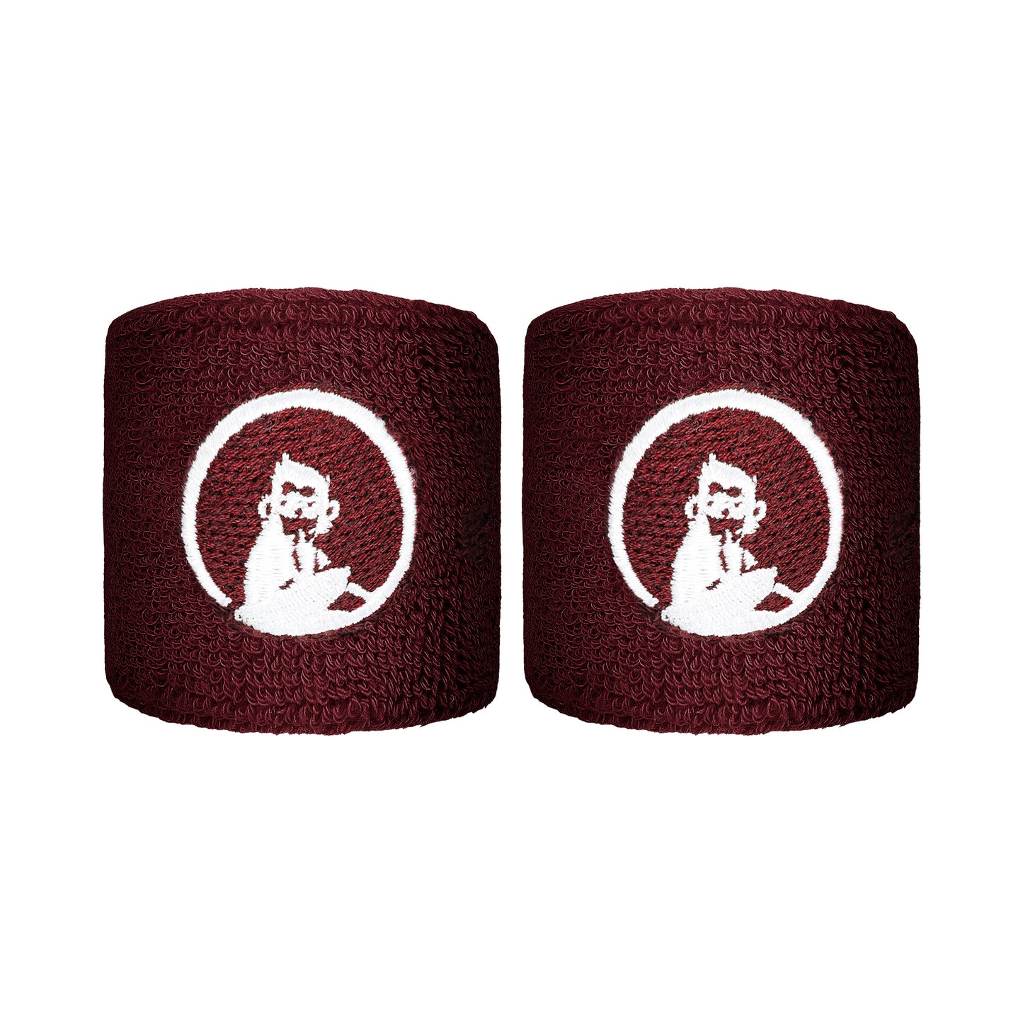 Quiet Please Cinta para sudor Pack de 2 corto - rojo vino