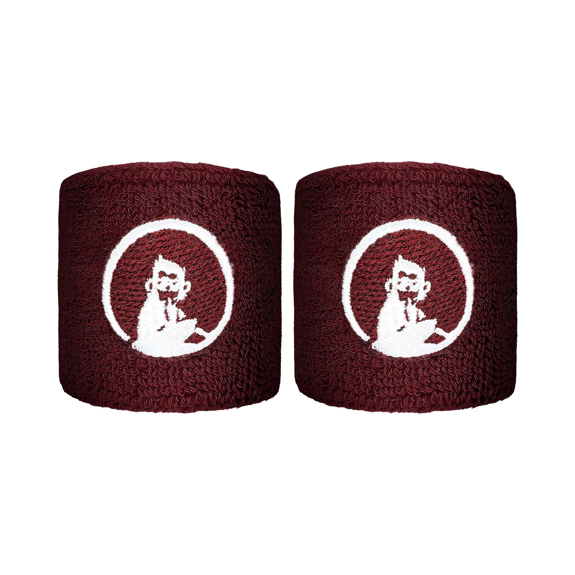 Quiet Please Cinta para sudor Pack de 2 corto - rojo vino