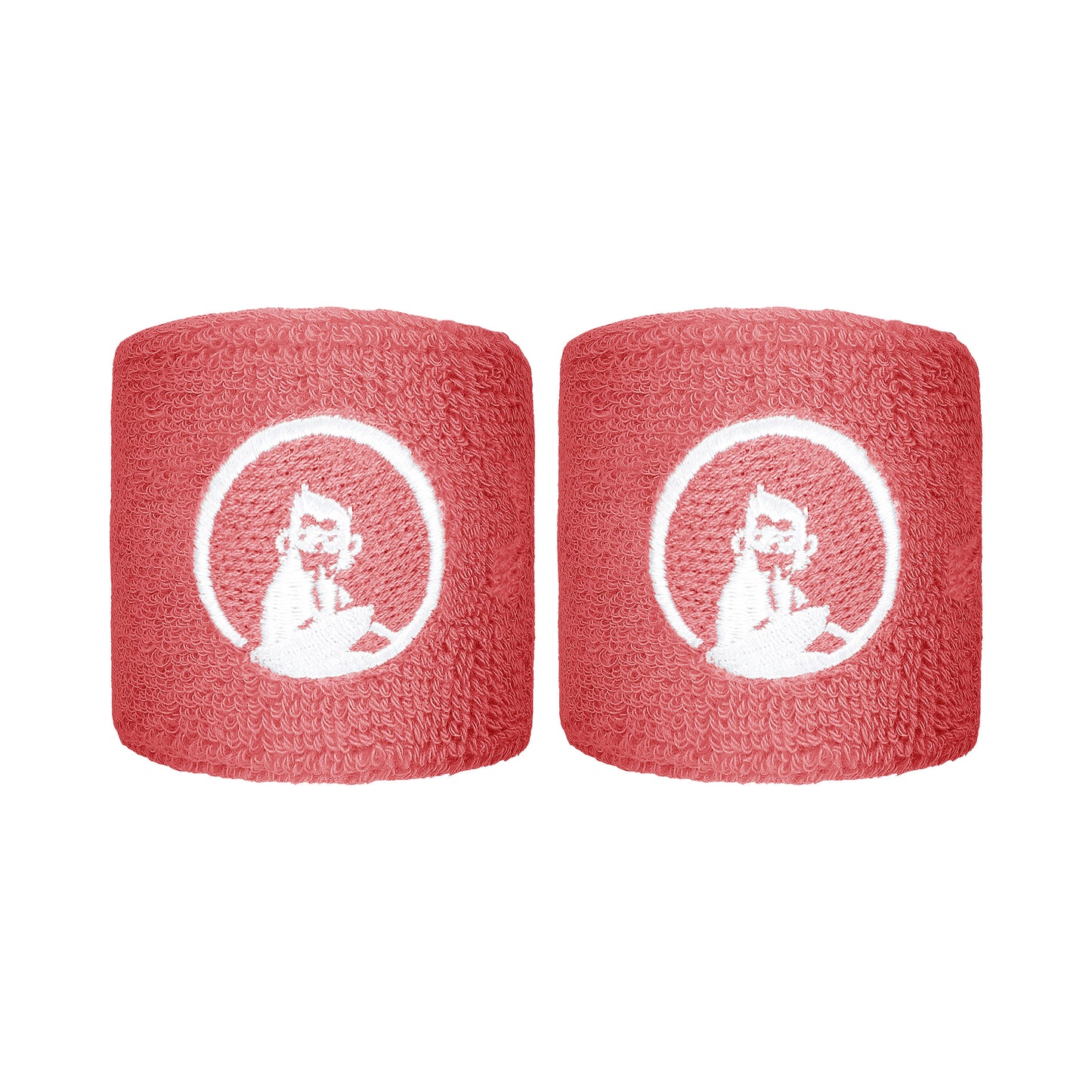 Quiet Please Cinta para sudor Pack de 2 corto - coral, blanco