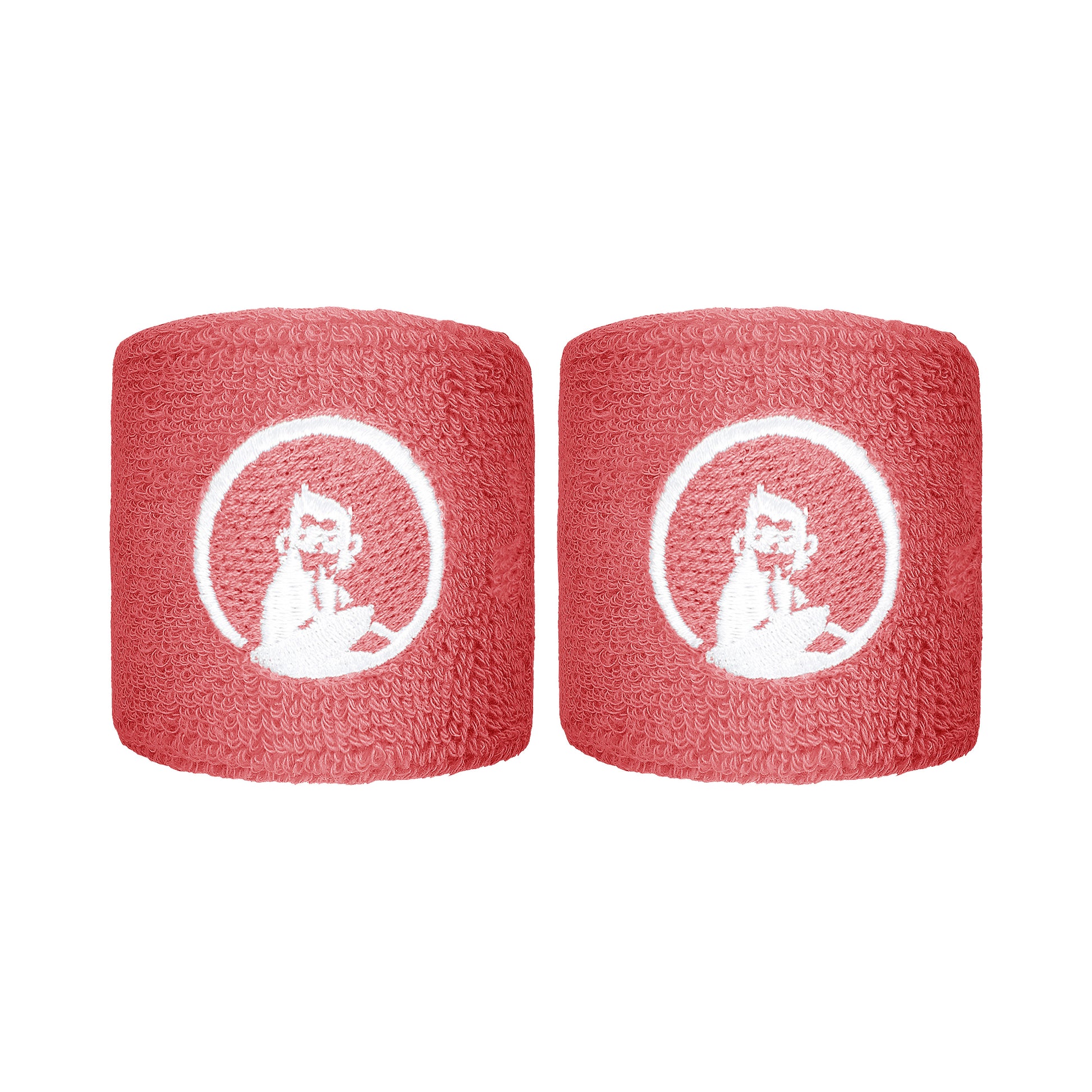 Quiet Please Cinta para sudor Pack de 2 corto - coral, blanco
