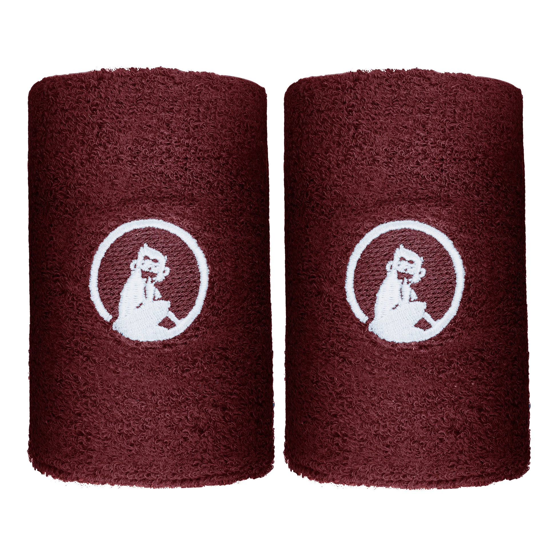 Quiet Please Cinta para sudor Pack de 2 largo - rojo vino