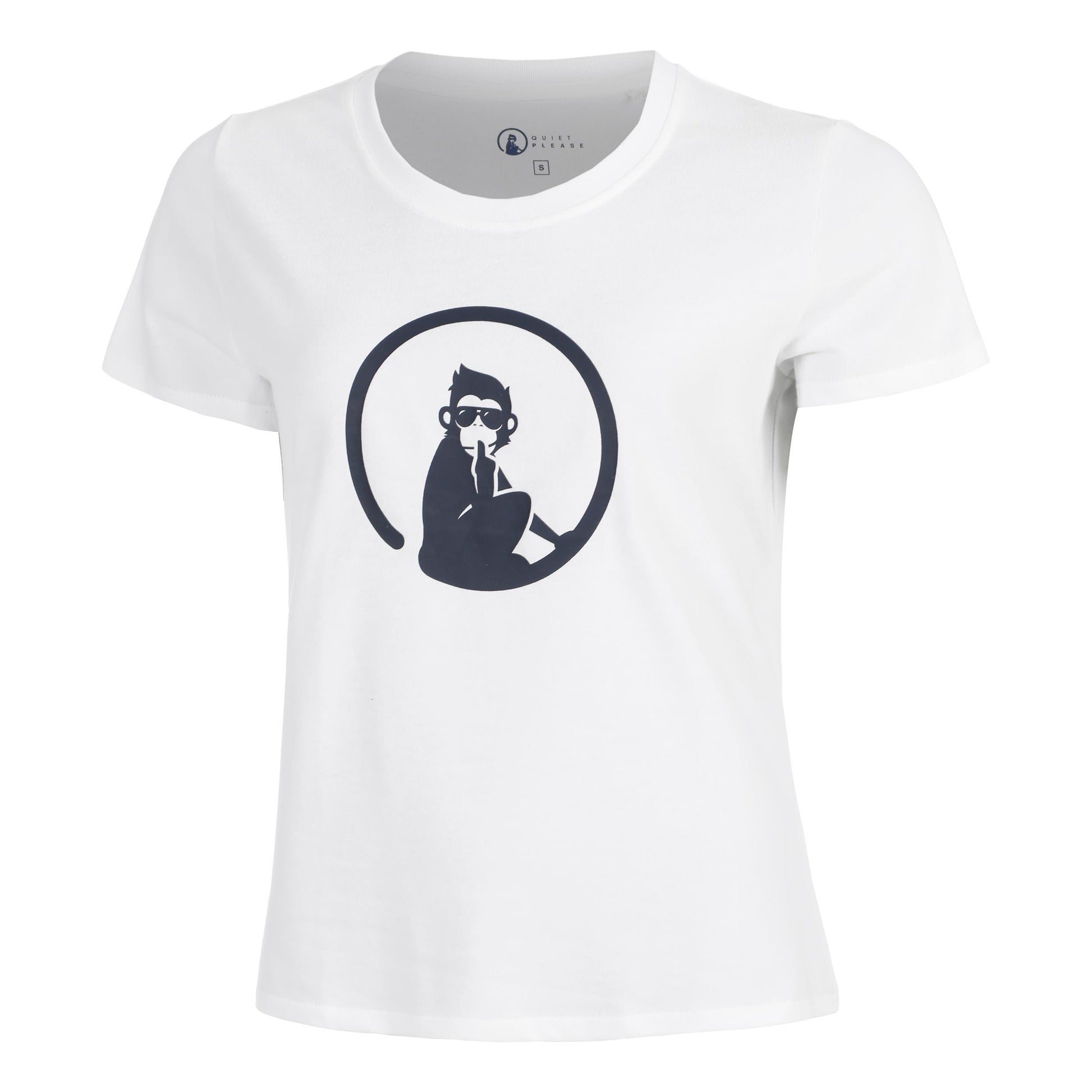 Quiet Please Trainings Camiseta de manga corta Mujeres-blanco