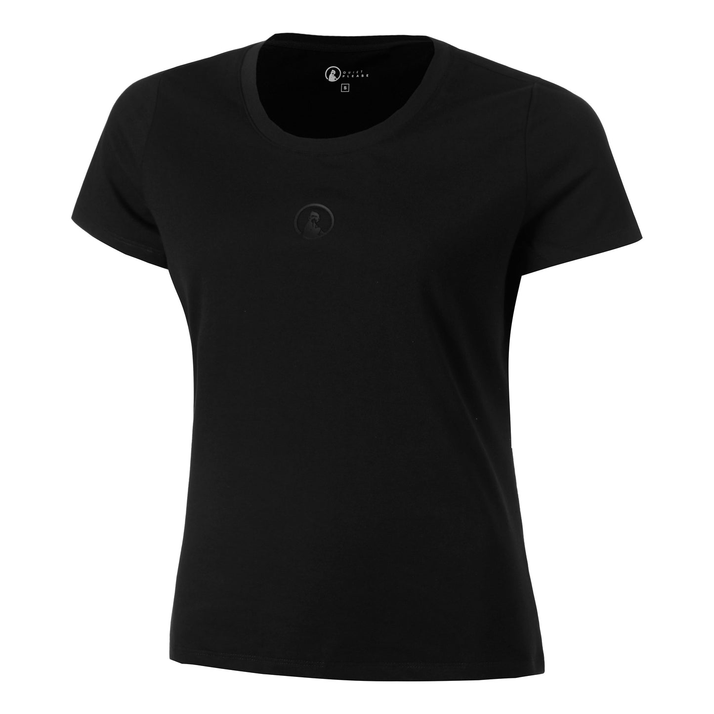 Quiet Please Tonal Core Camiseta de manga corta Mujeres-negro