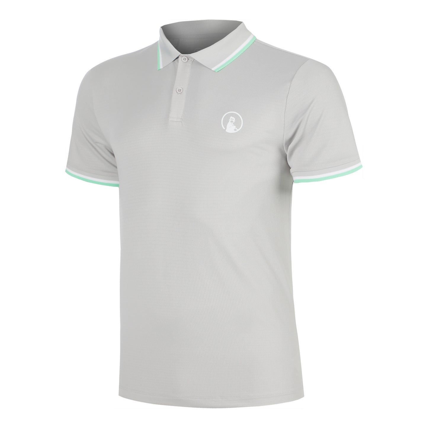 Quiet Please Joy Tournament Tipping Polo Hombres - gris, blanco