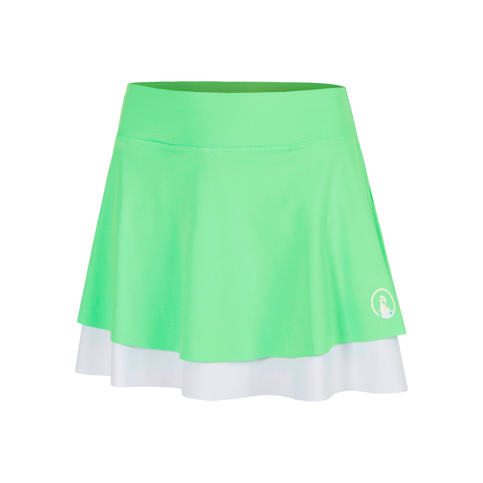 Quiet Please Joy Flounce 2.0 Falda Mujeres - verde, blanco