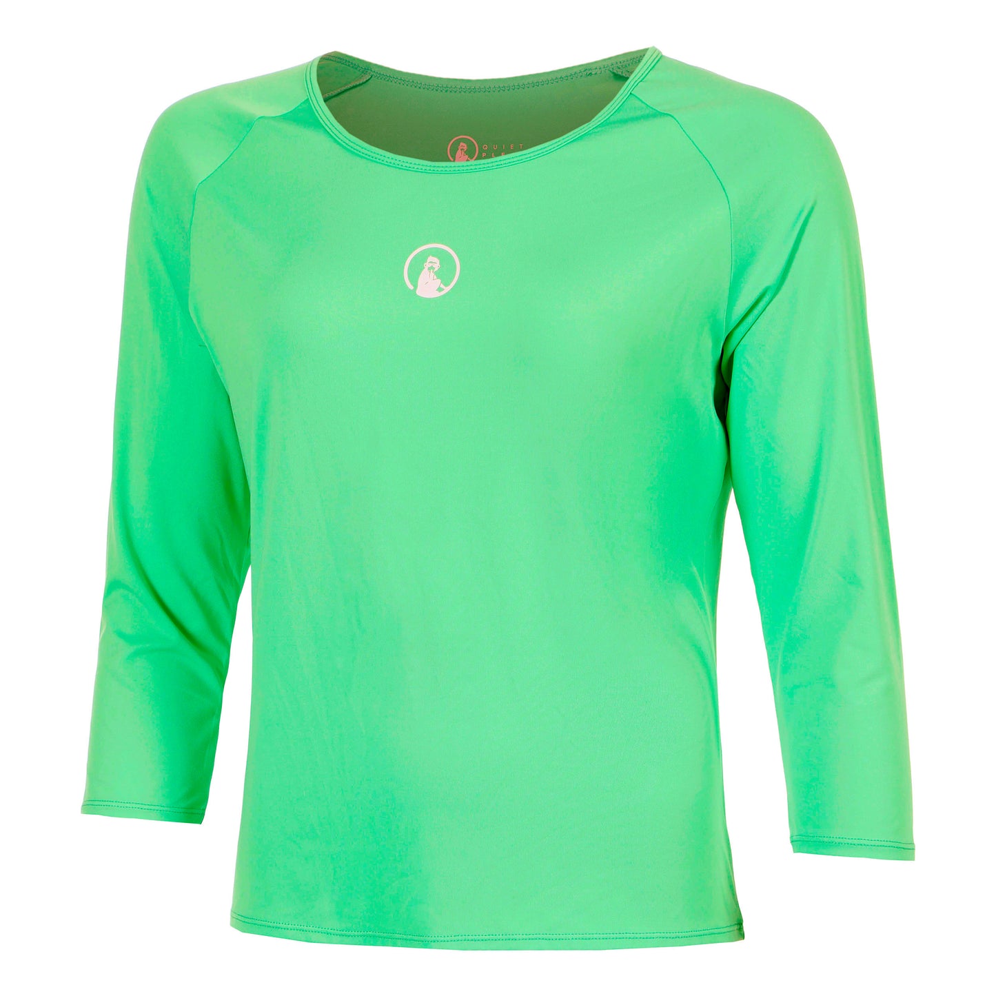 Quiet Please Joy Camiseta de manga larga Mujeres - verde, blanco