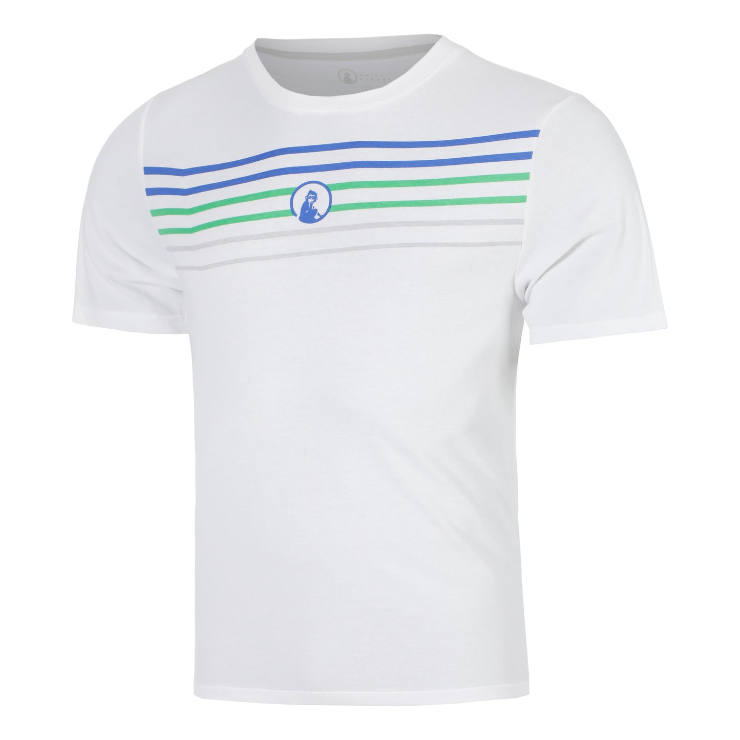 Quiet Please Trainings Stripe Camiseta de manga corta Hombres - blanco, naranja
