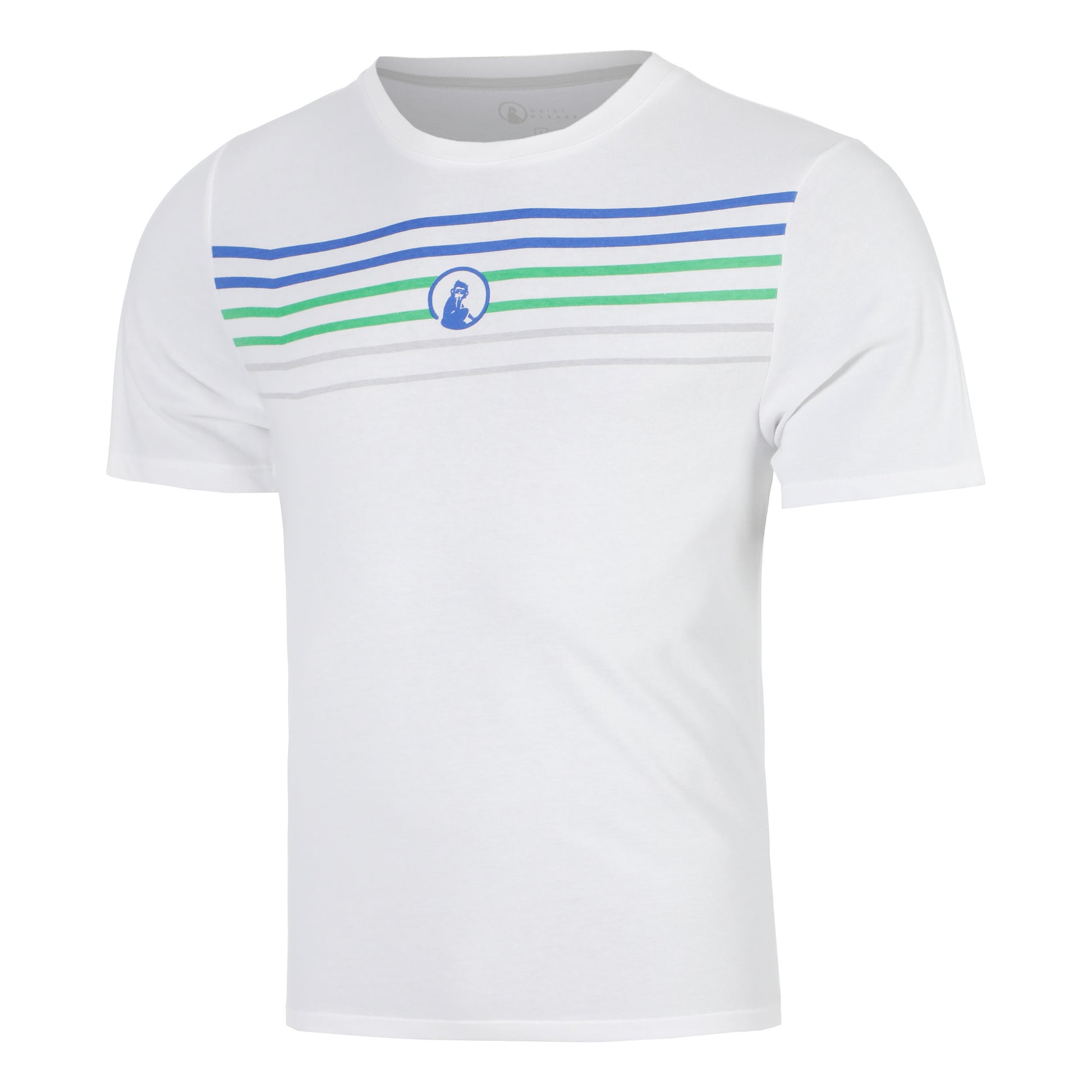 Quiet Please Trainings Stripe Camiseta de manga corta Hombres - blanco, naranja