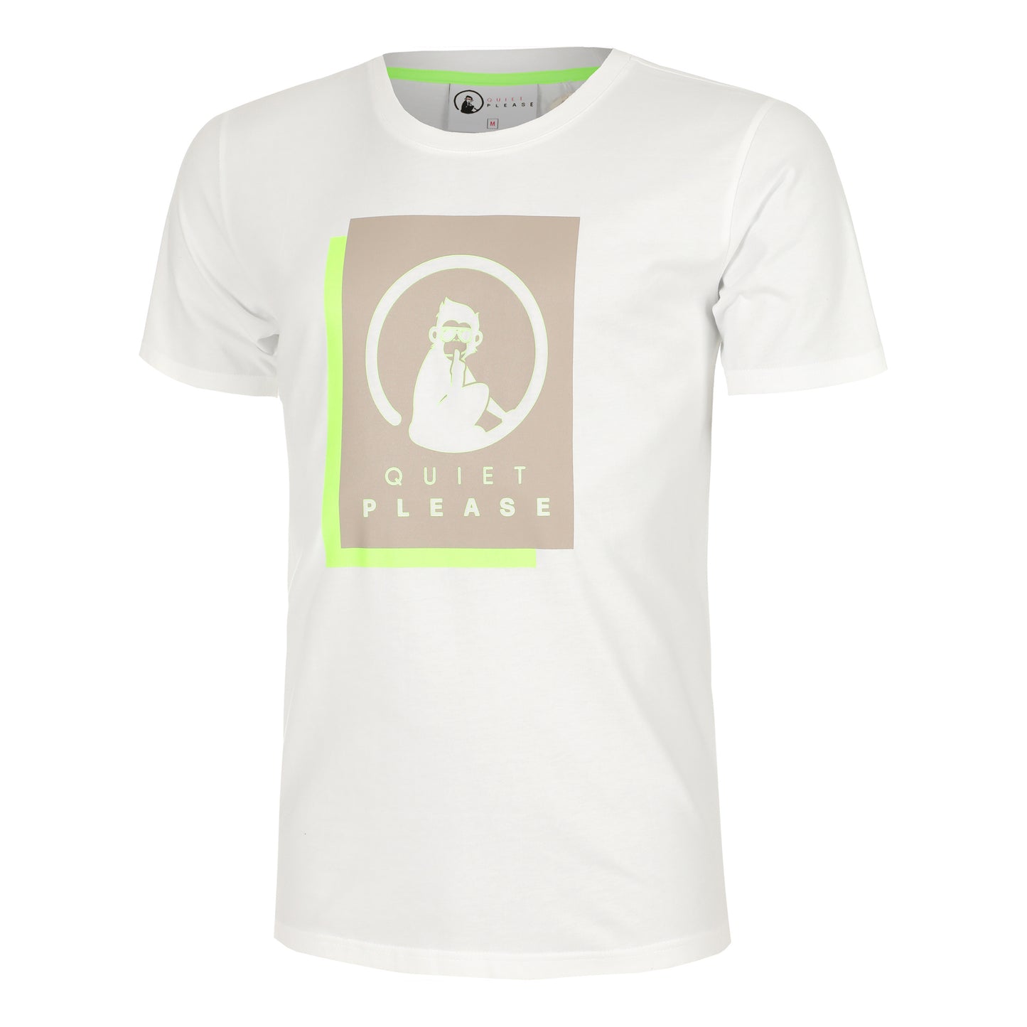 Quiet Please Wild Layer Camiseta De Manga Corta Hombres-Blanco,Multicolor