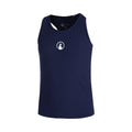 Racerback Camiseta De Tirantes Chicas-Azul Oscuro,Blanco