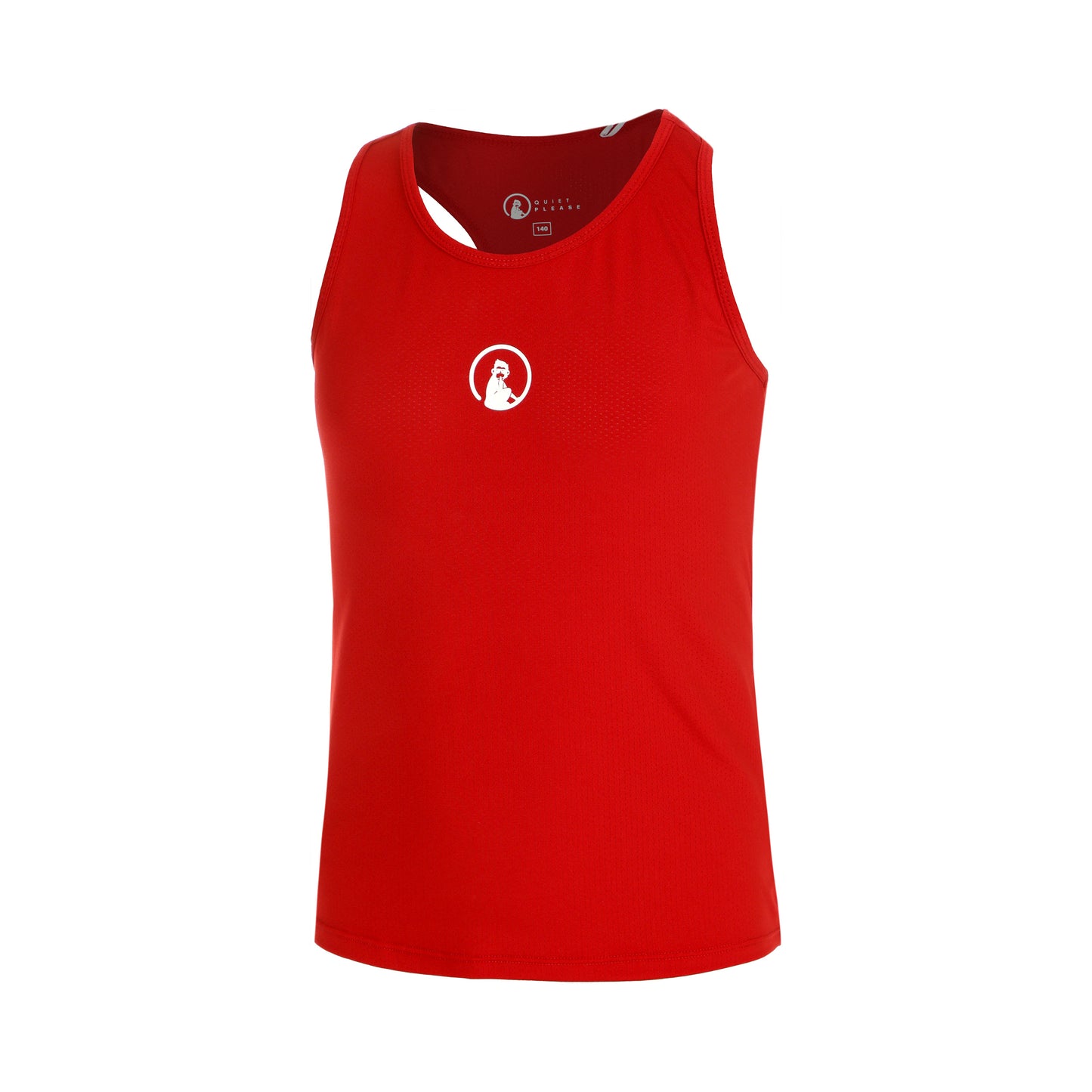 Quiet Please Racerback Camiseta De Tirantes Chicas-Rojo,Blanco