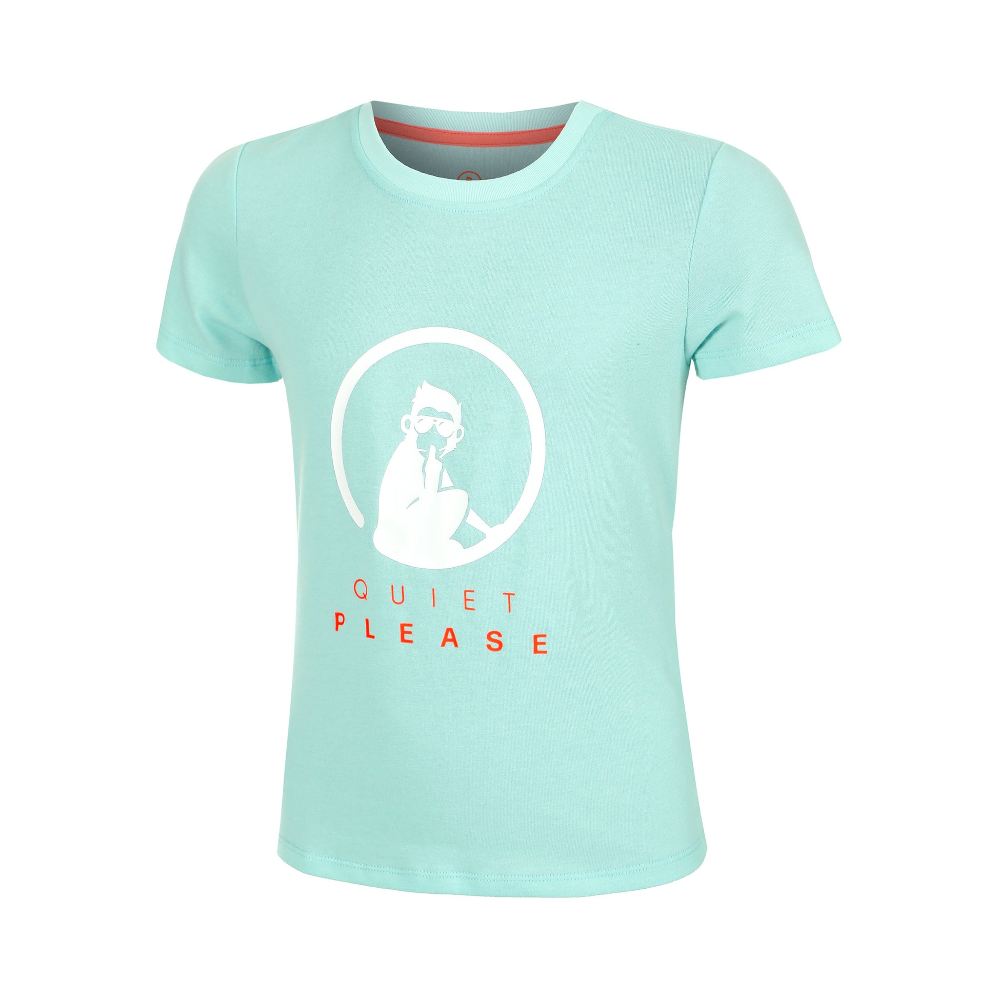 Quiet Please Wild Baseline Logo Camiseta De Manga Corta Chicas-Turquesa,Multicolor