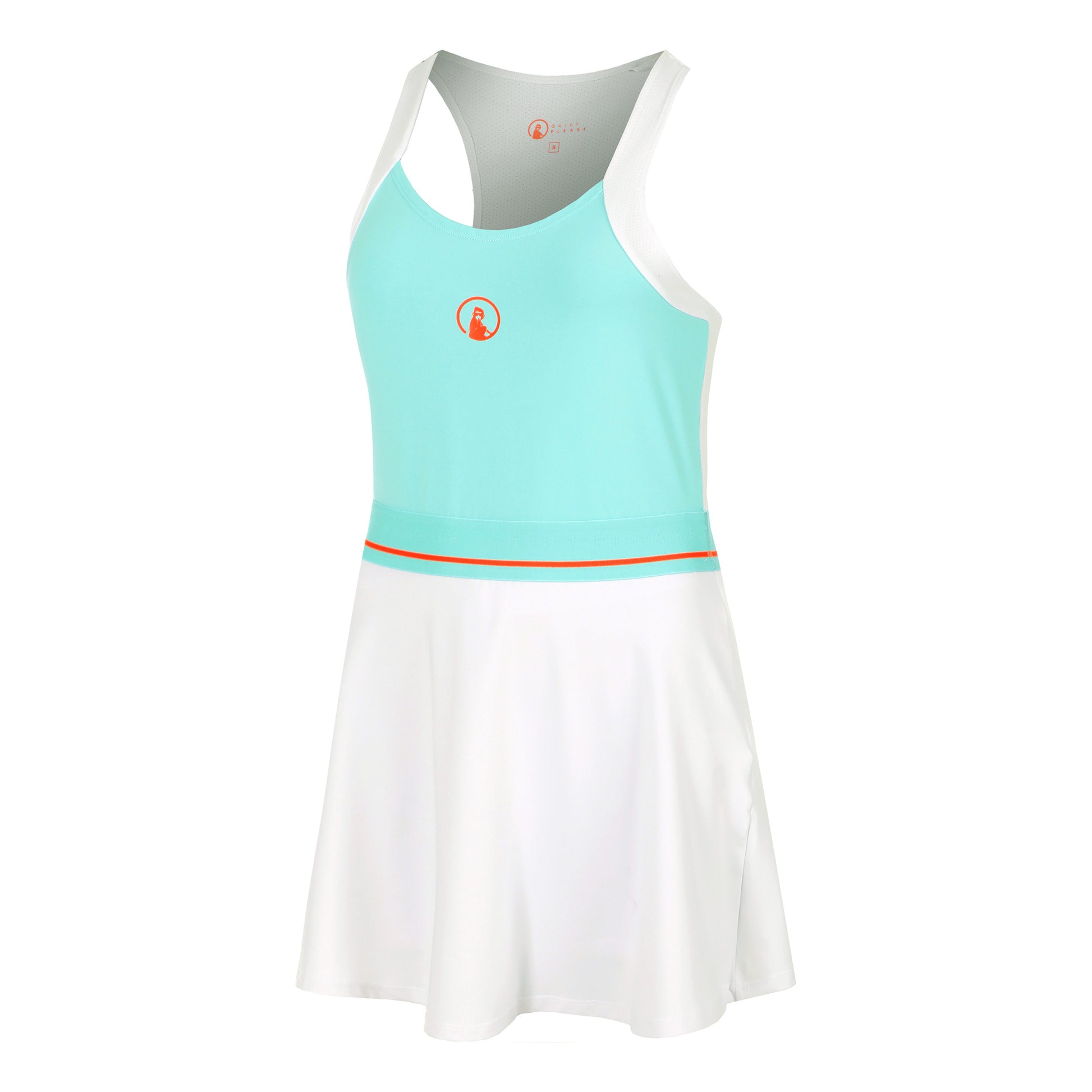 Quiet Please Wild Volley Vestido Mujeres-Turquesa,Blanco